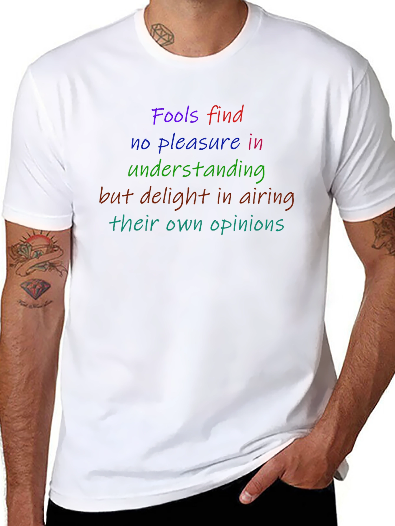 Statement T-Shirt: Fools find no pleasure