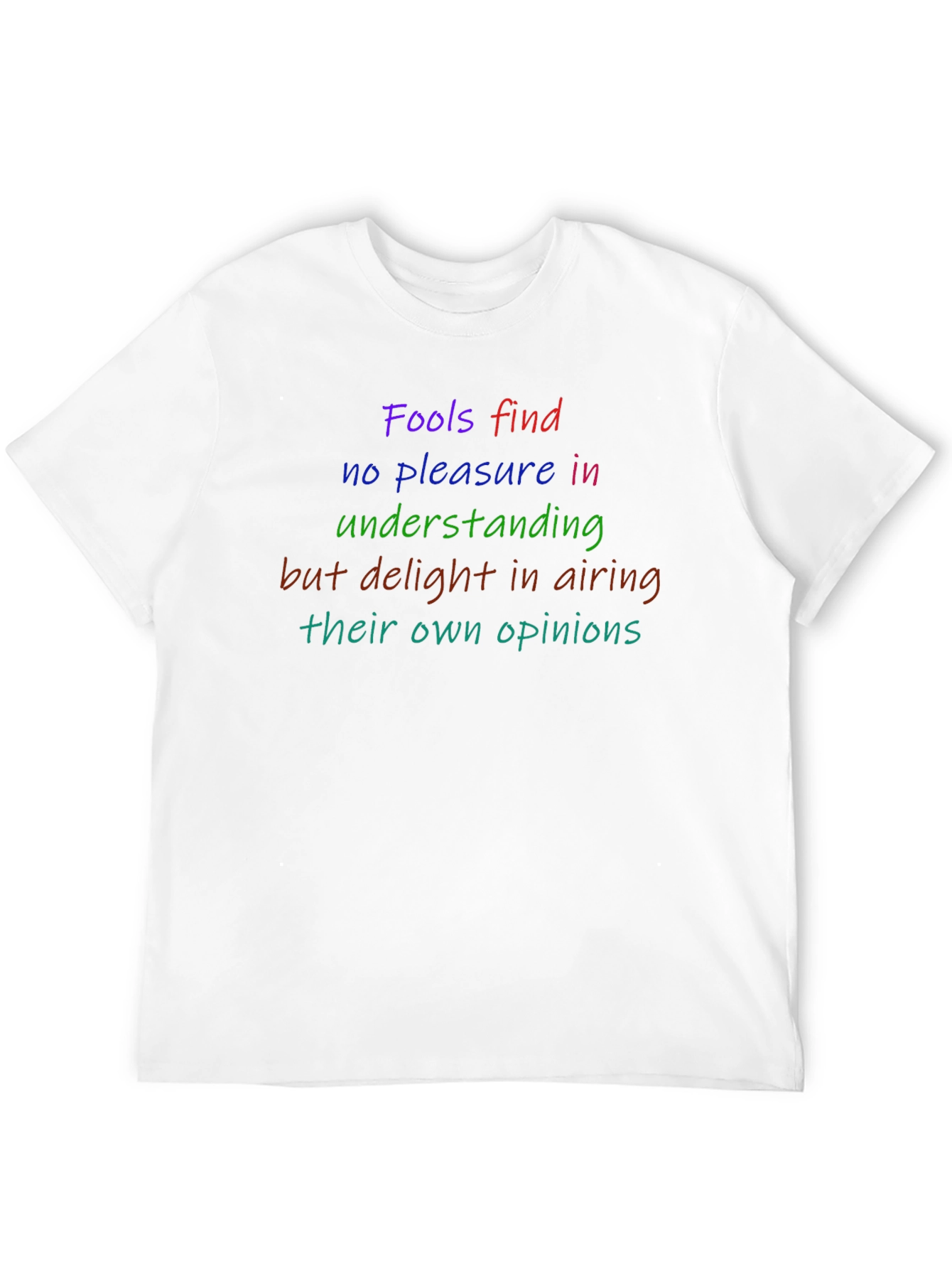 Statement T-Shirt: Fools find no pleasure