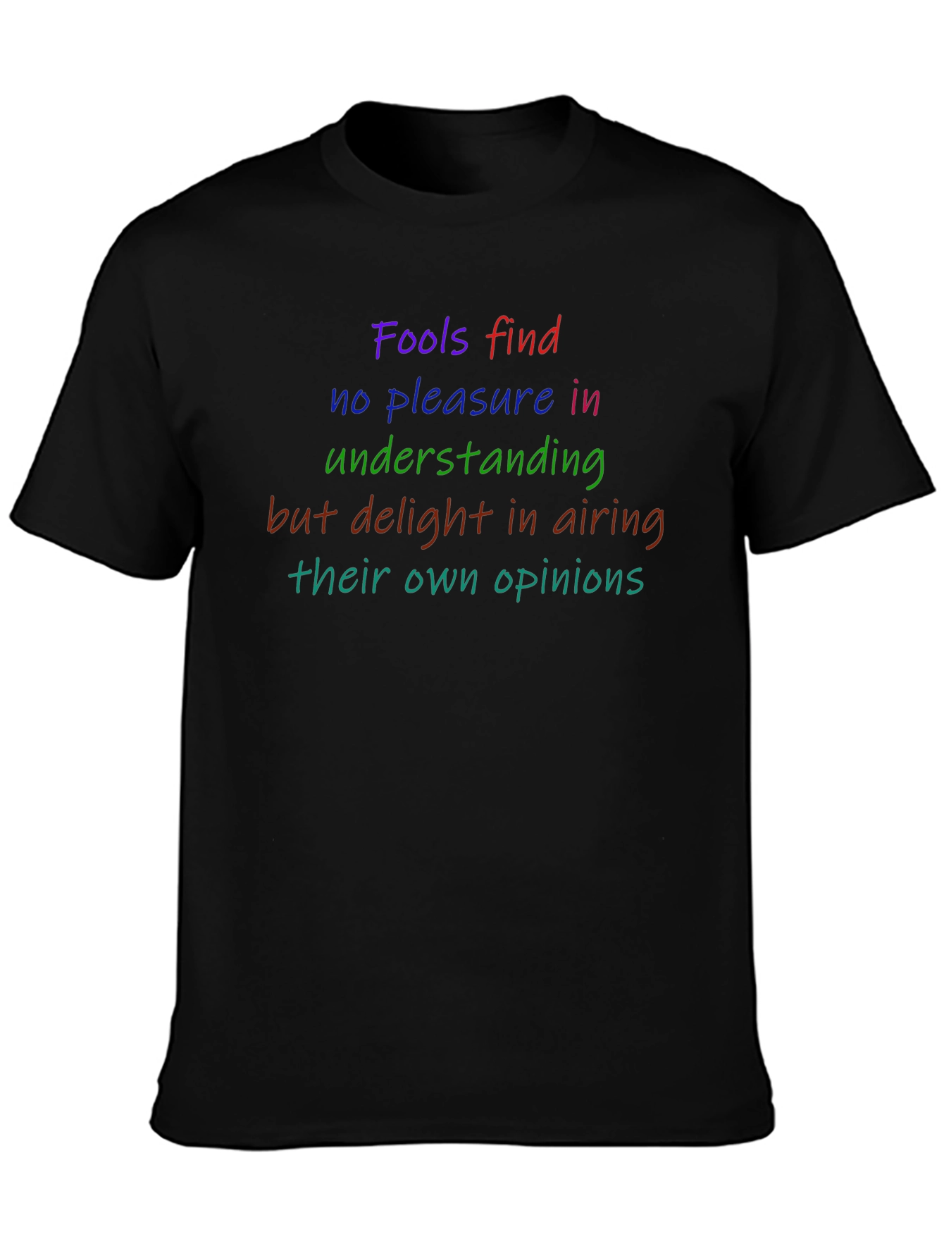 Statement T-Shirt: Fools find no pleasure