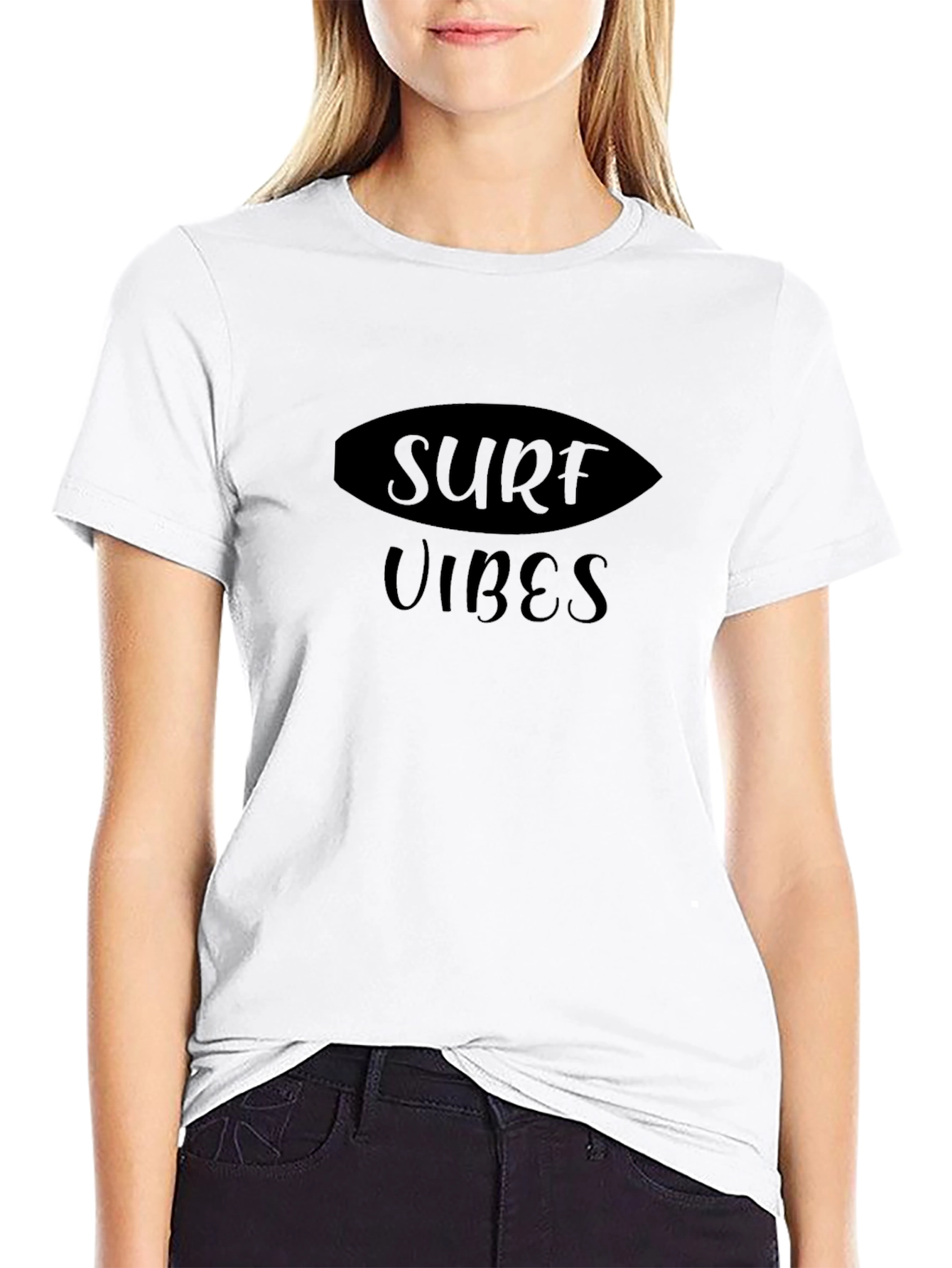 Surf Vibes Black T-Shirt
