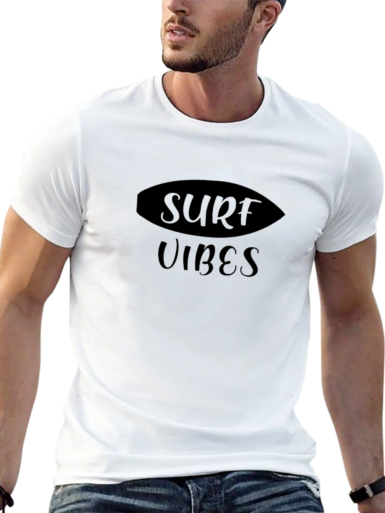 Surf Vibes Black T-Shirt