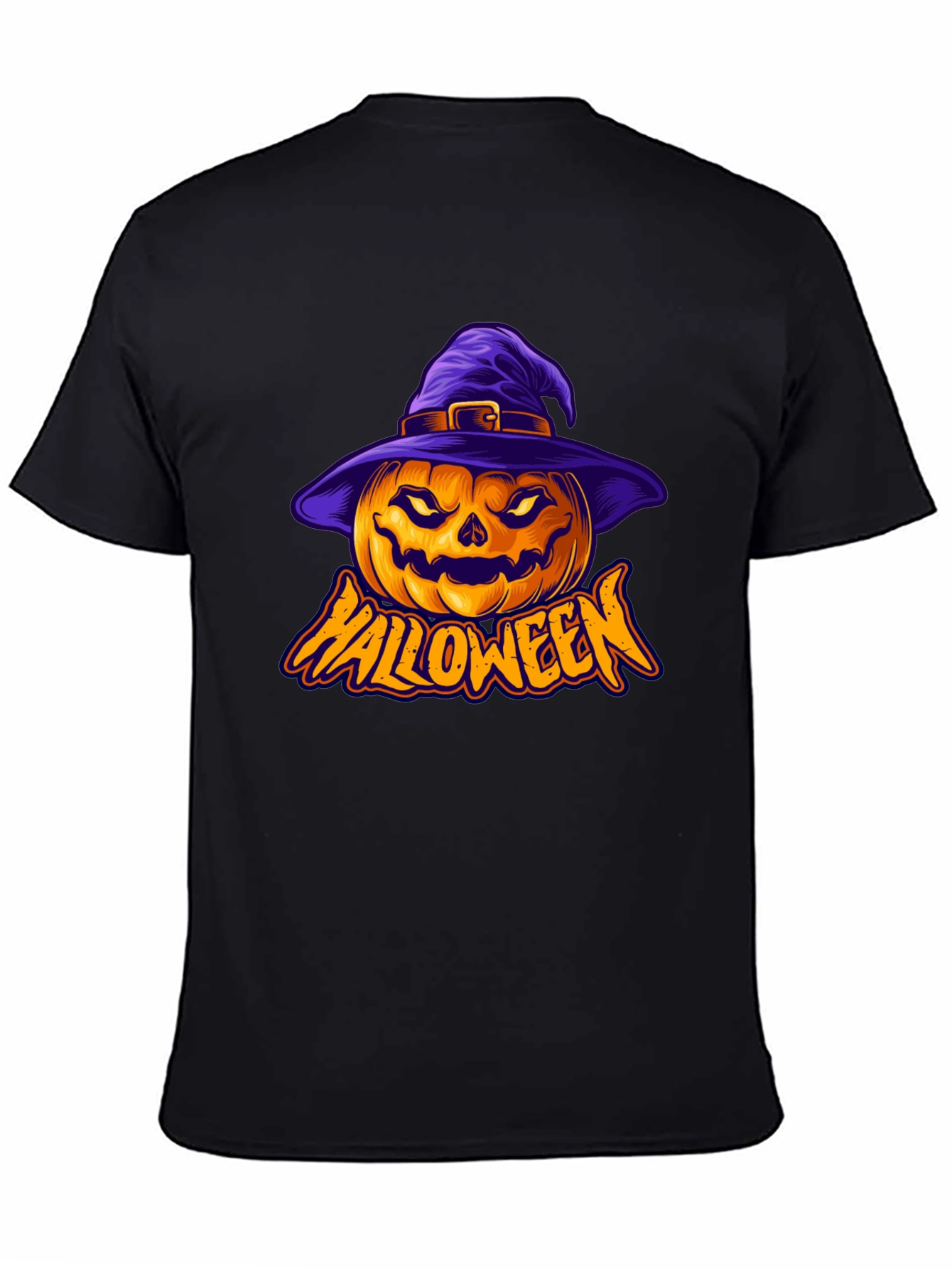 Halloween Pumpkin Witch Hat Graphic Tee