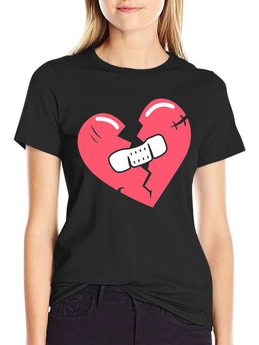 Broken Heart T-Shirt - Black Graphic Tee