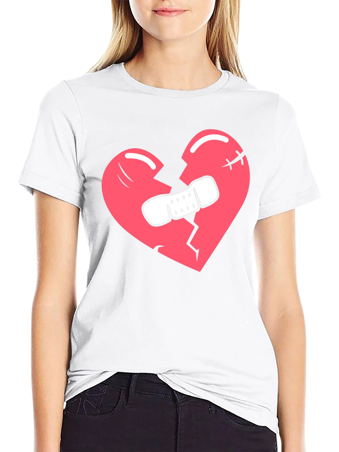 Broken Heart T-Shirt - Black Graphic Tee