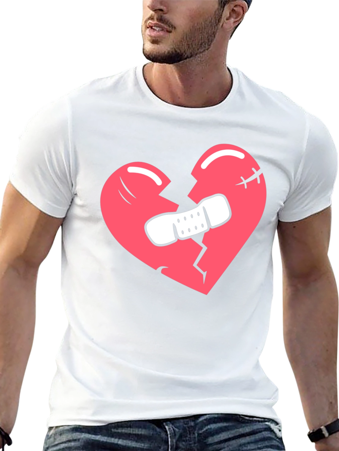 Broken Heart T-Shirt - Black Graphic Tee