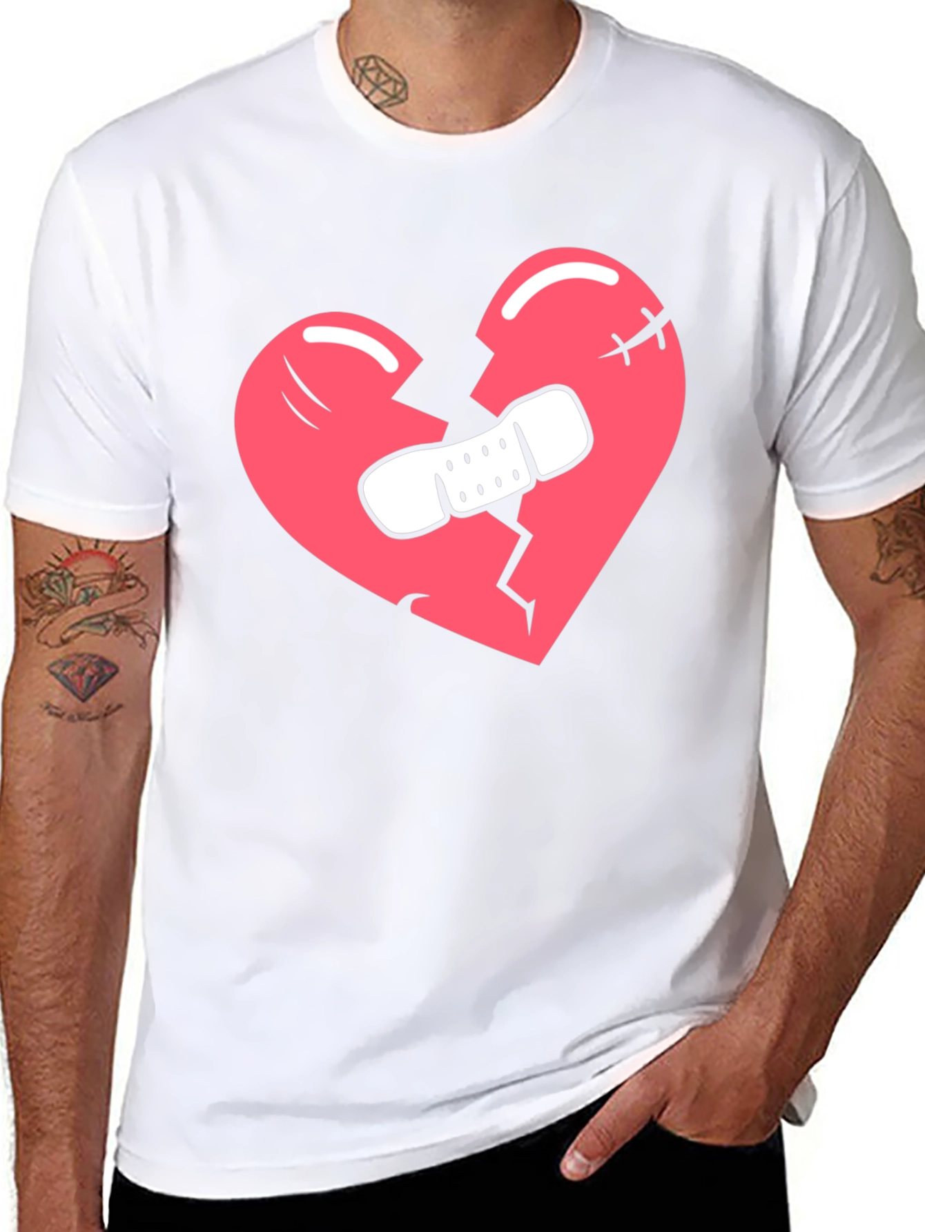 Broken Heart T-Shirt - Black Graphic Tee