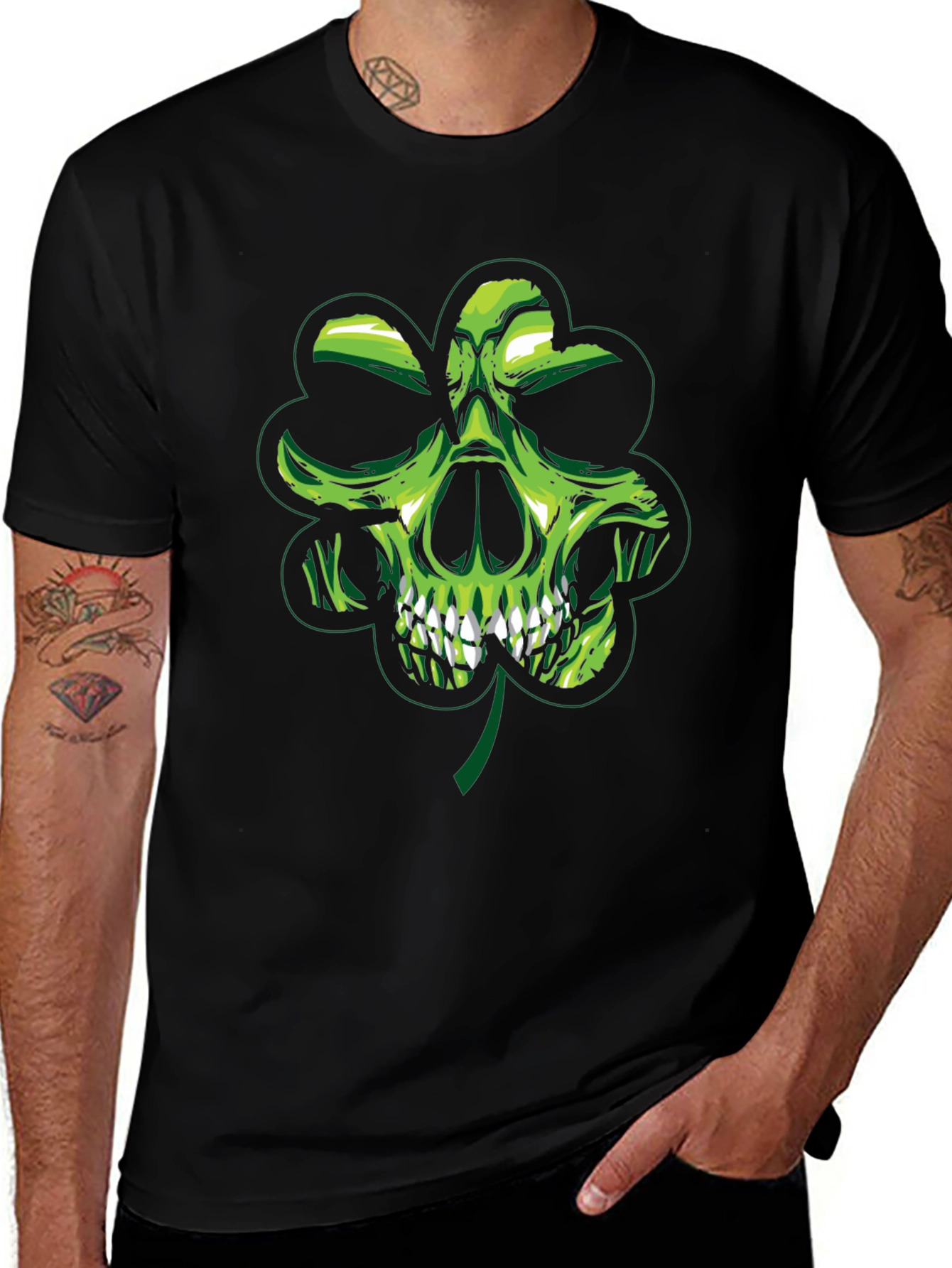 Skull Shamrock Graphic Tee - St. Patricks Day