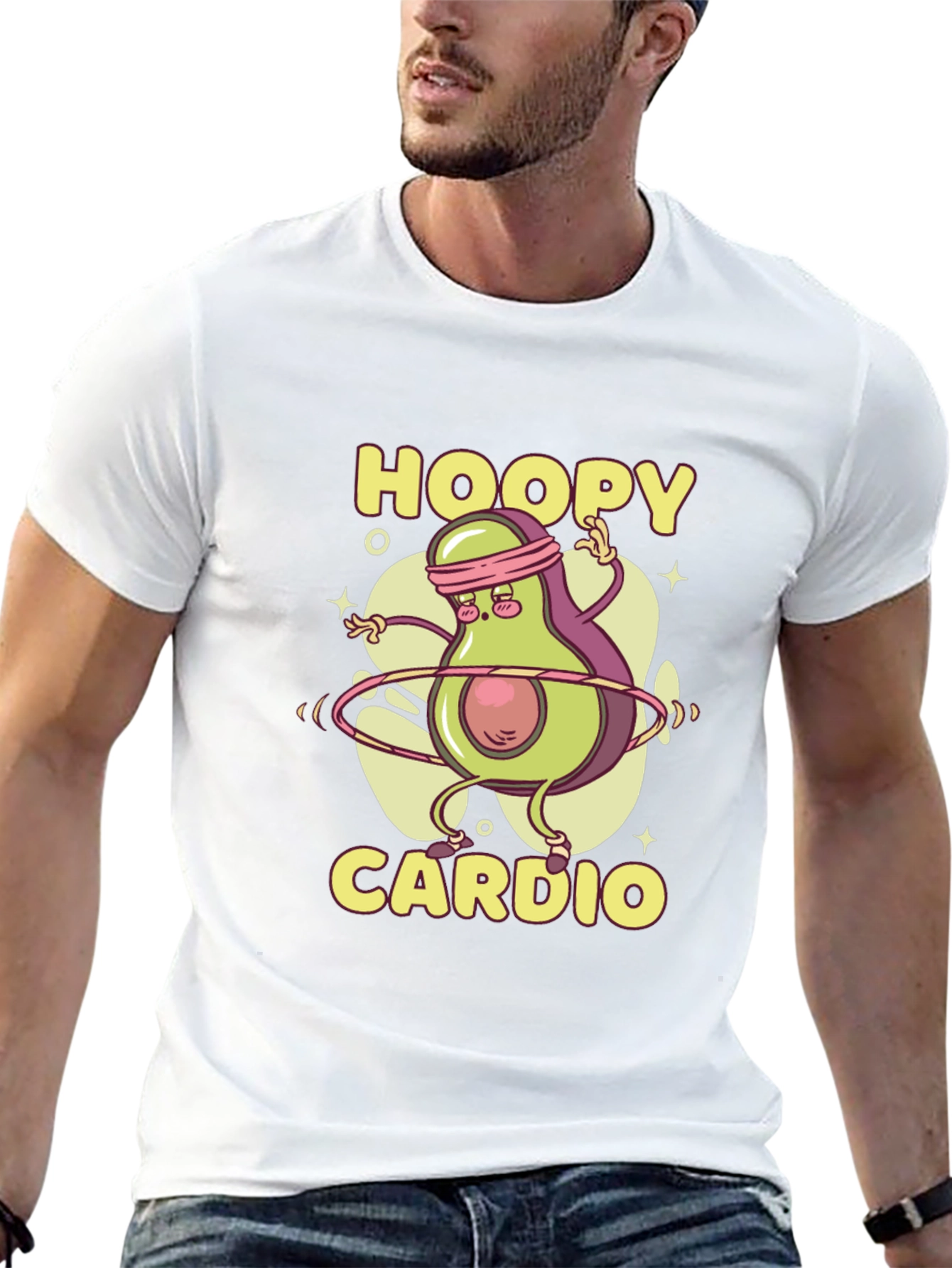 Hoopy Cardio Avocado Graphic T-Shirt