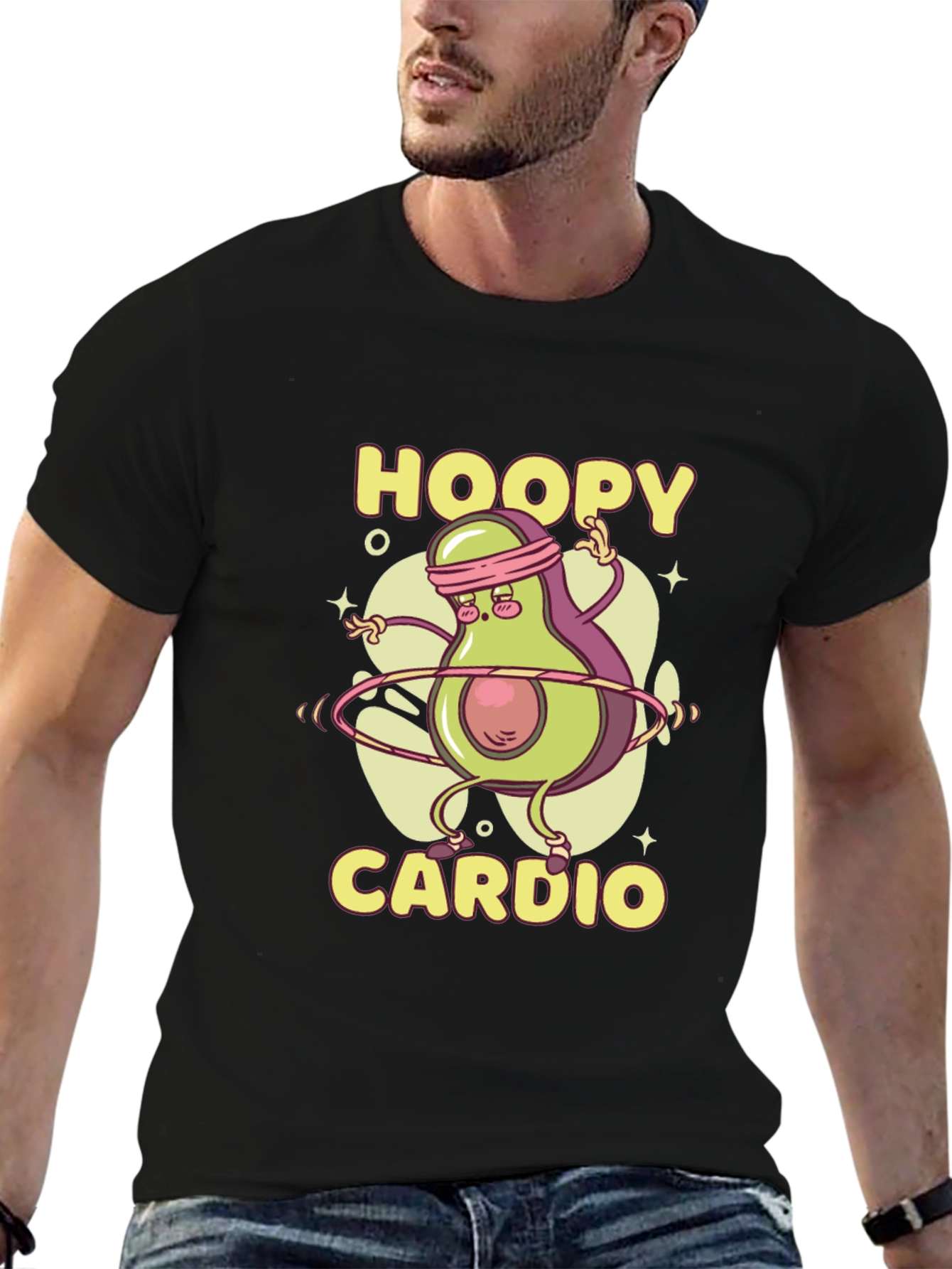Hoopy Cardio Avocado Graphic T-Shirt
