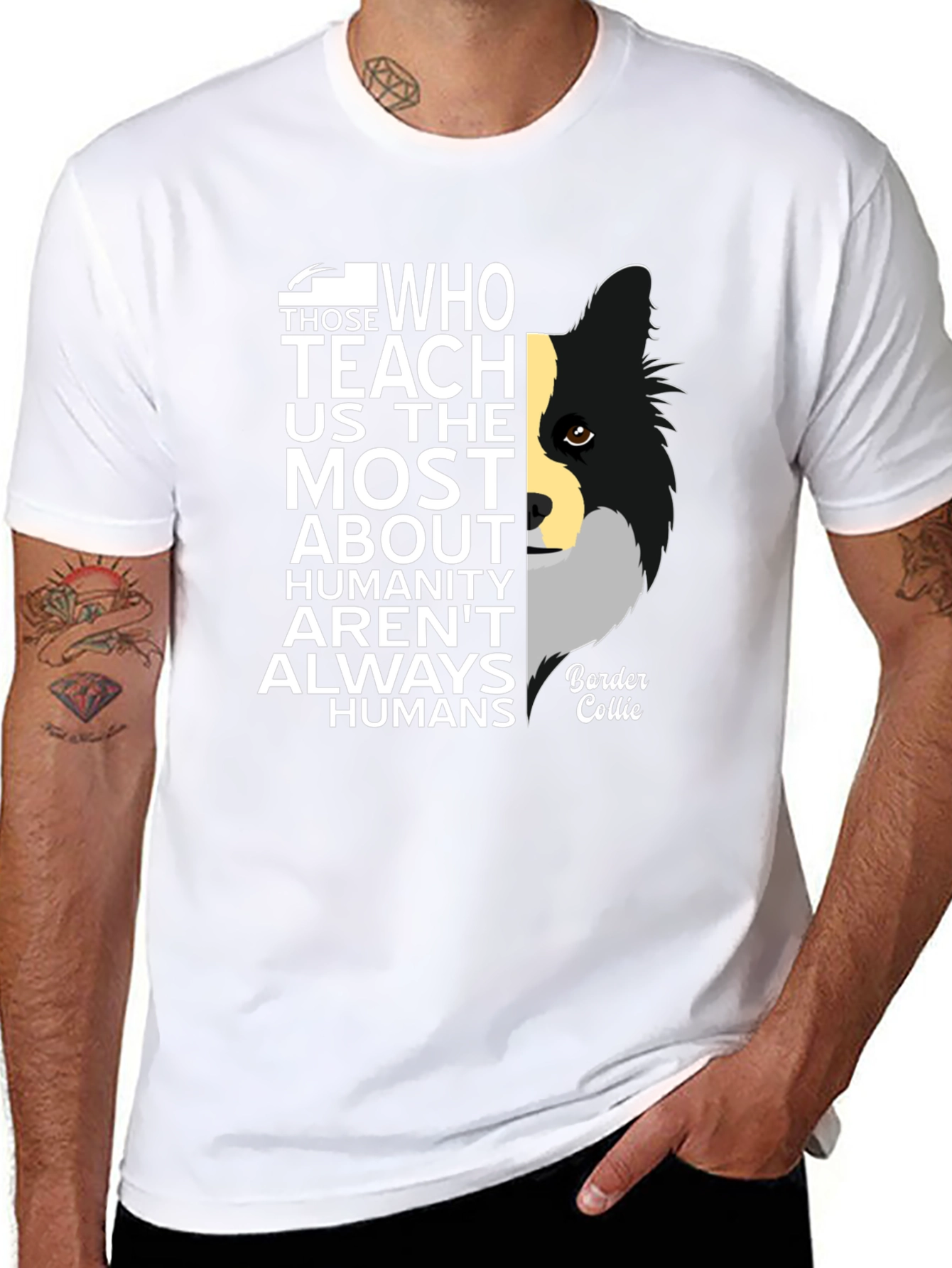 Dog Lover T-Shirt - Border Collie Design