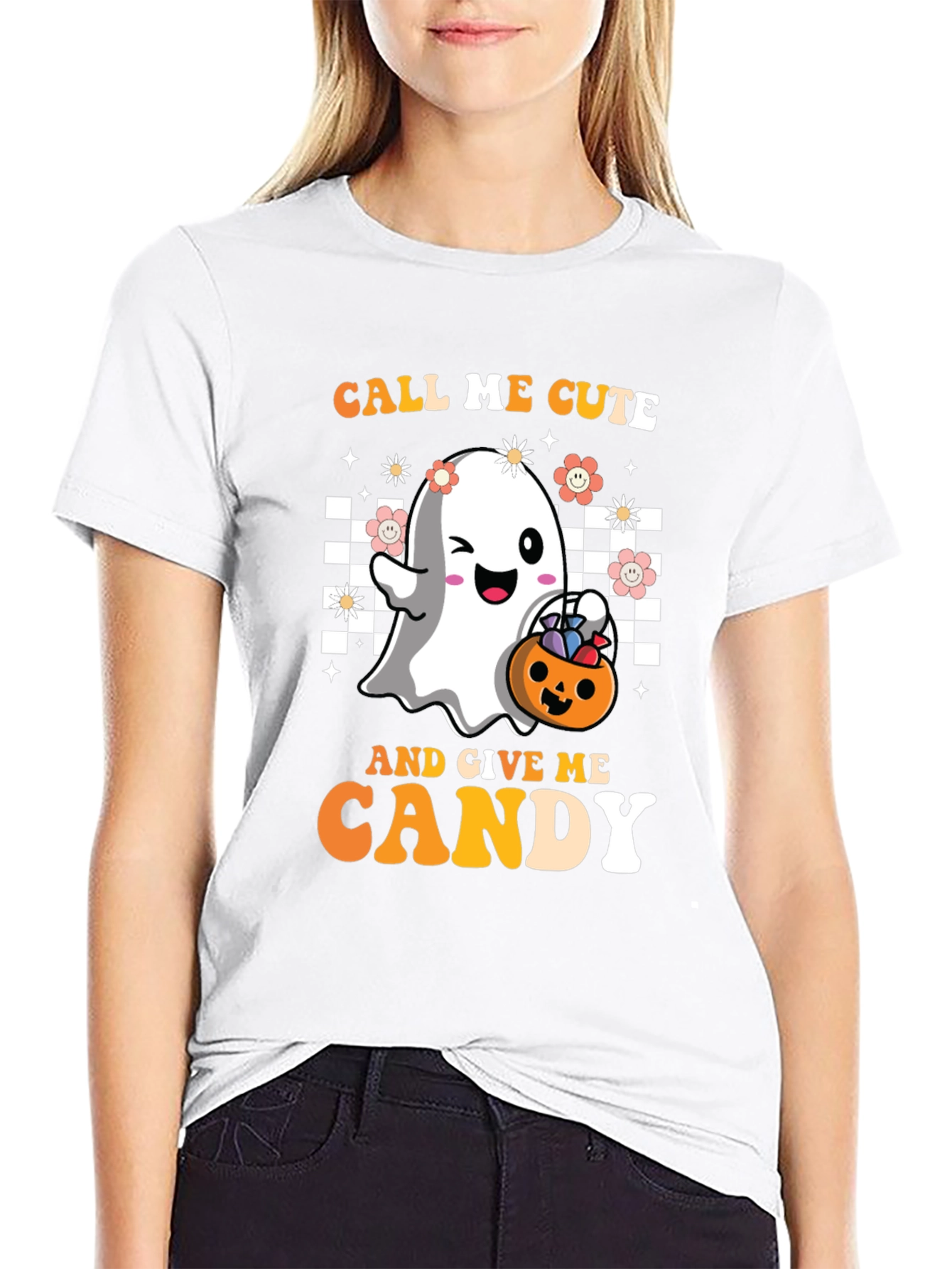 Call Me Cute Halloween Ghost T-Shirt