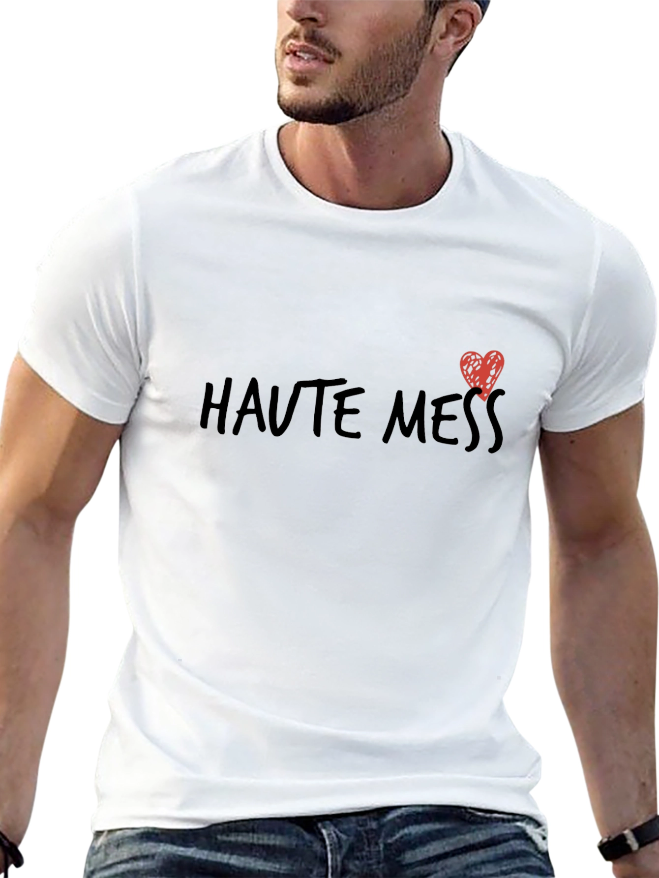 Haute Mess Graphic Tee - Casual Black T-Shirt