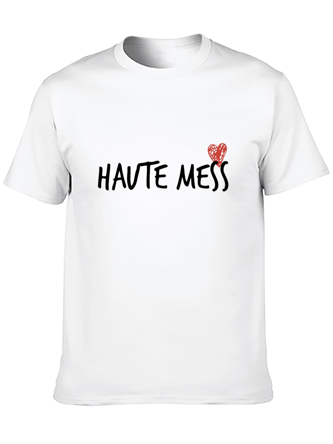 Haute Mess Graphic Tee - Casual Black T-Shirt