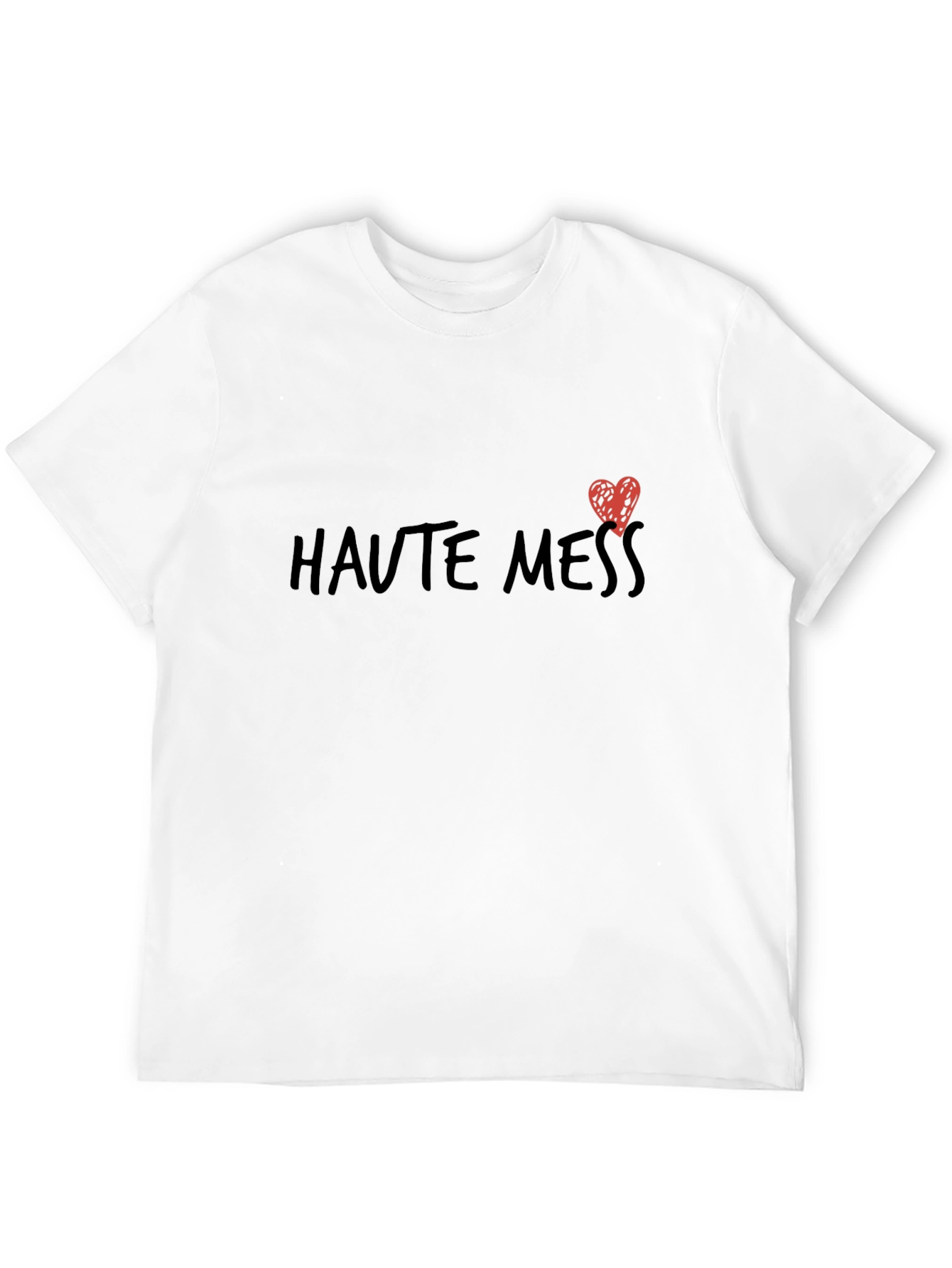 Haute Mess Graphic Tee - Casual Black T-Shirt