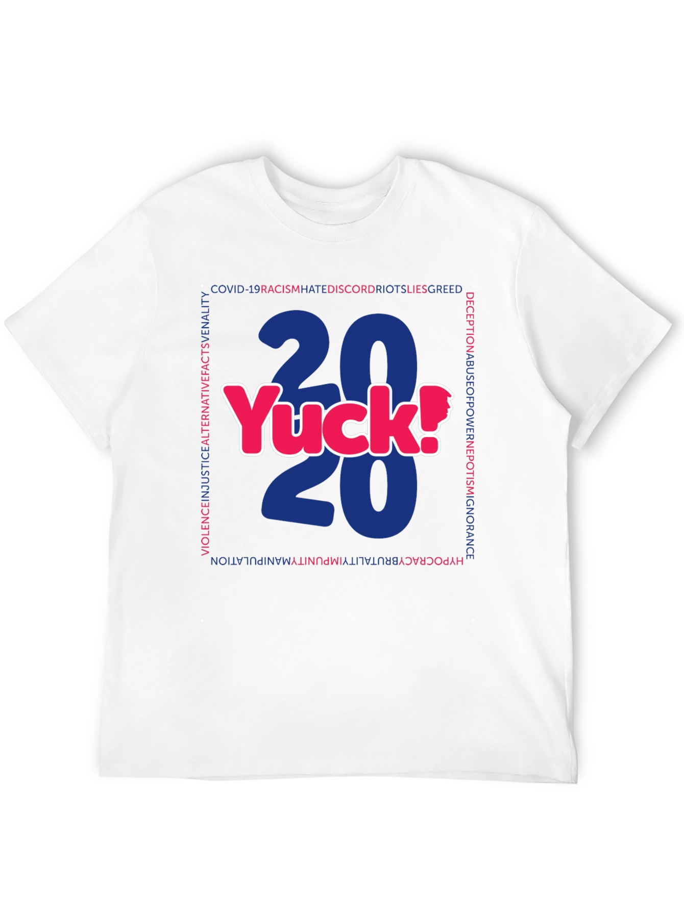 2020 Yuck! Graphic Print Crew Neck T-Shirt