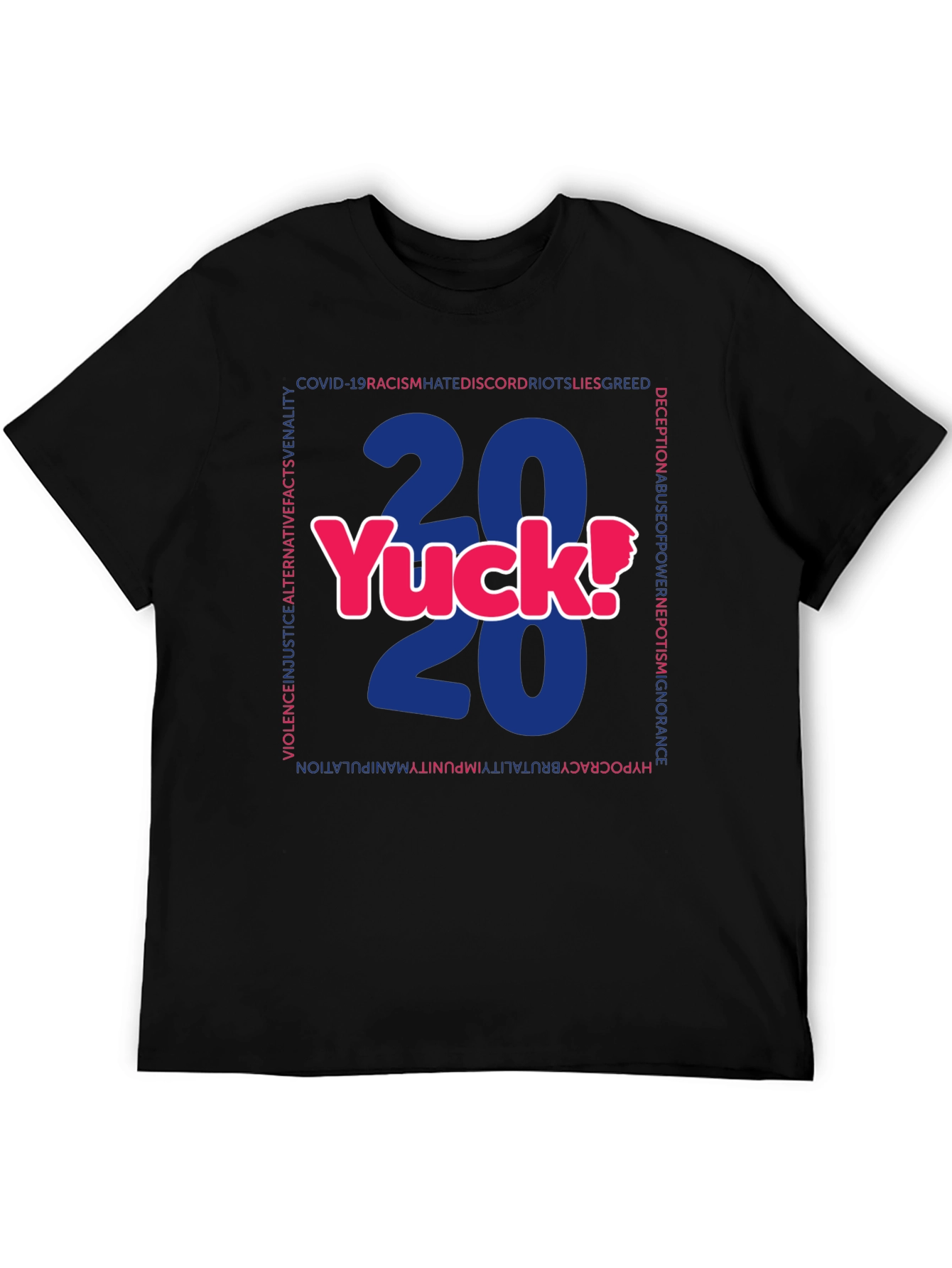 2020 Yuck! Graphic Print Crew Neck T-Shirt