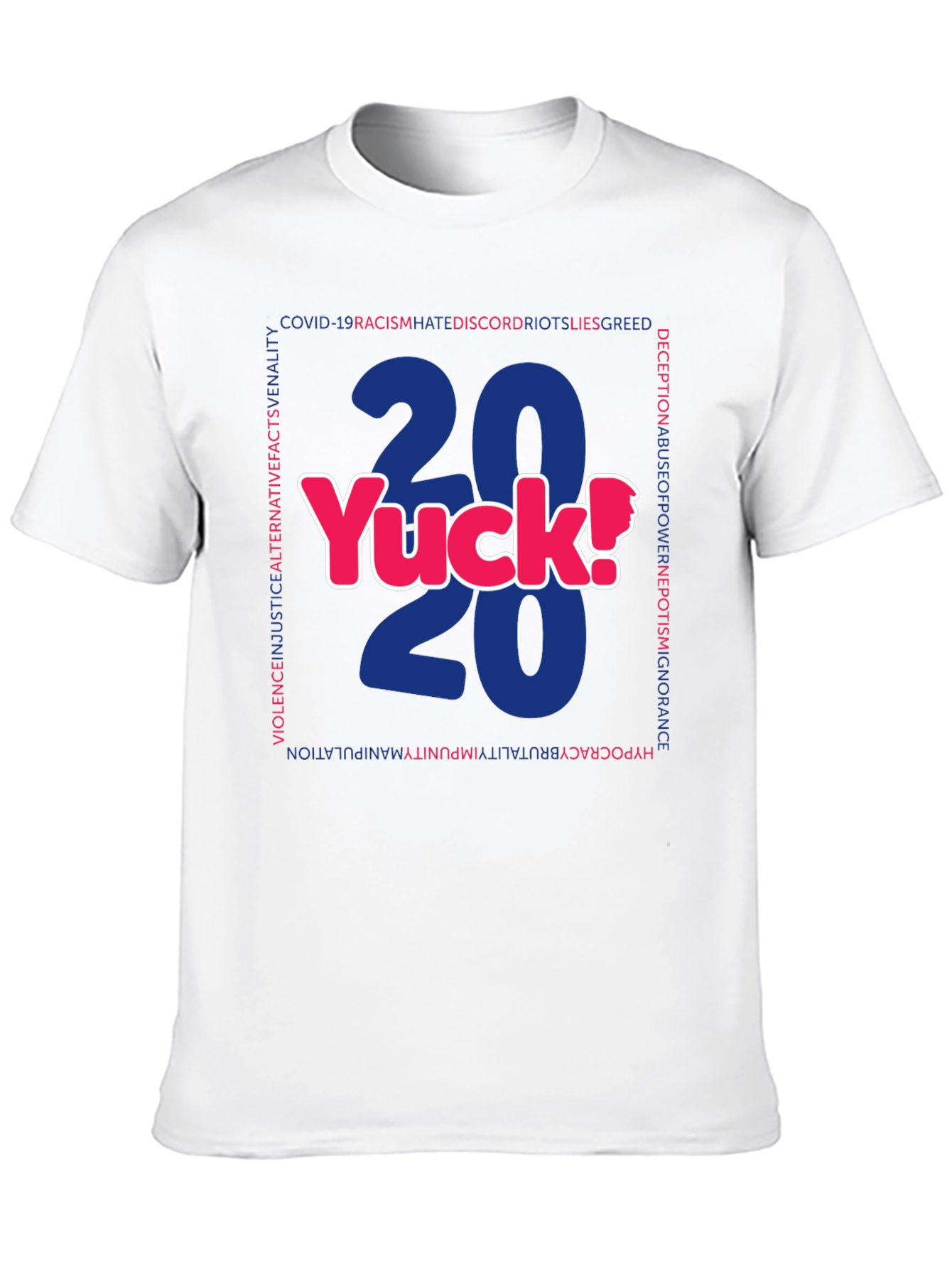 2020 Yuck! Graphic Print Crew Neck T-Shirt