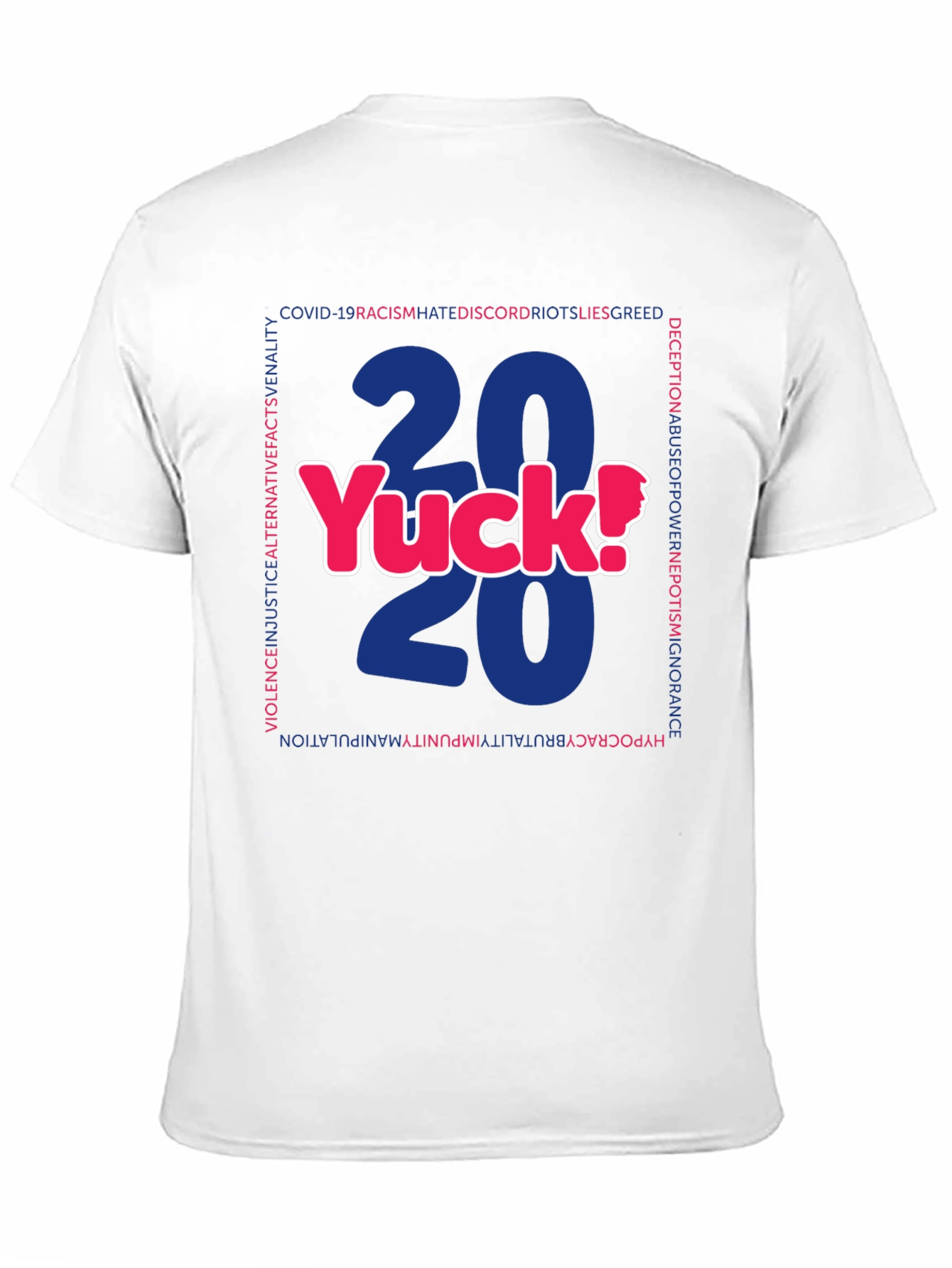 2020 Yuck! Graphic Print Crew Neck T-Shirt