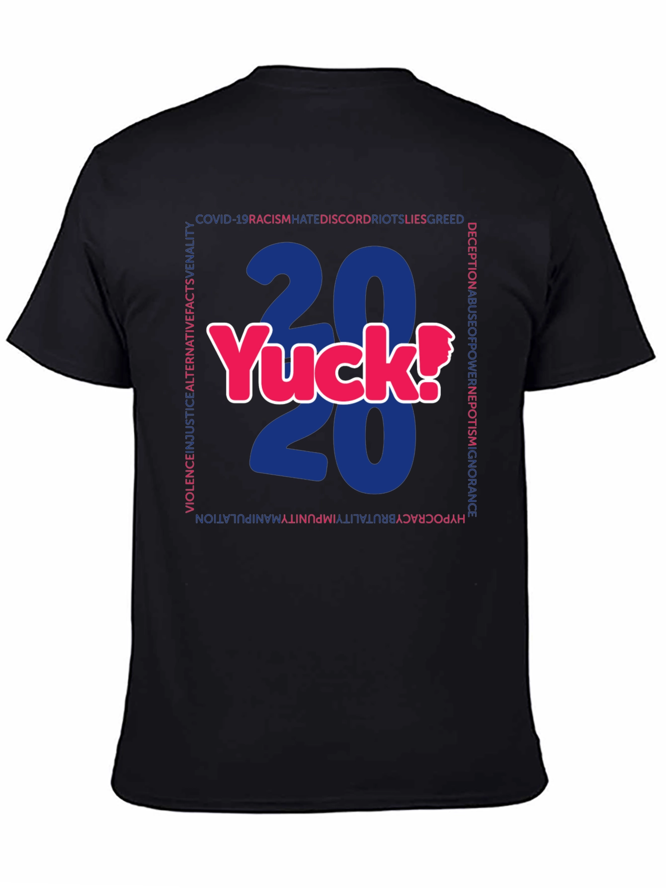 2020 Yuck! Graphic Print Crew Neck T-Shirt