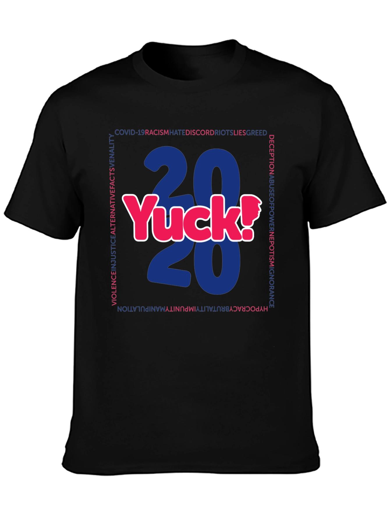 2020 Yuck! Graphic Print Crew Neck T-Shirt