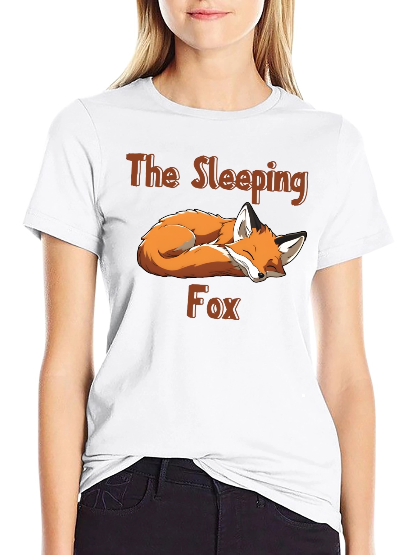 Sleeping Fox Graphic Tee - Black