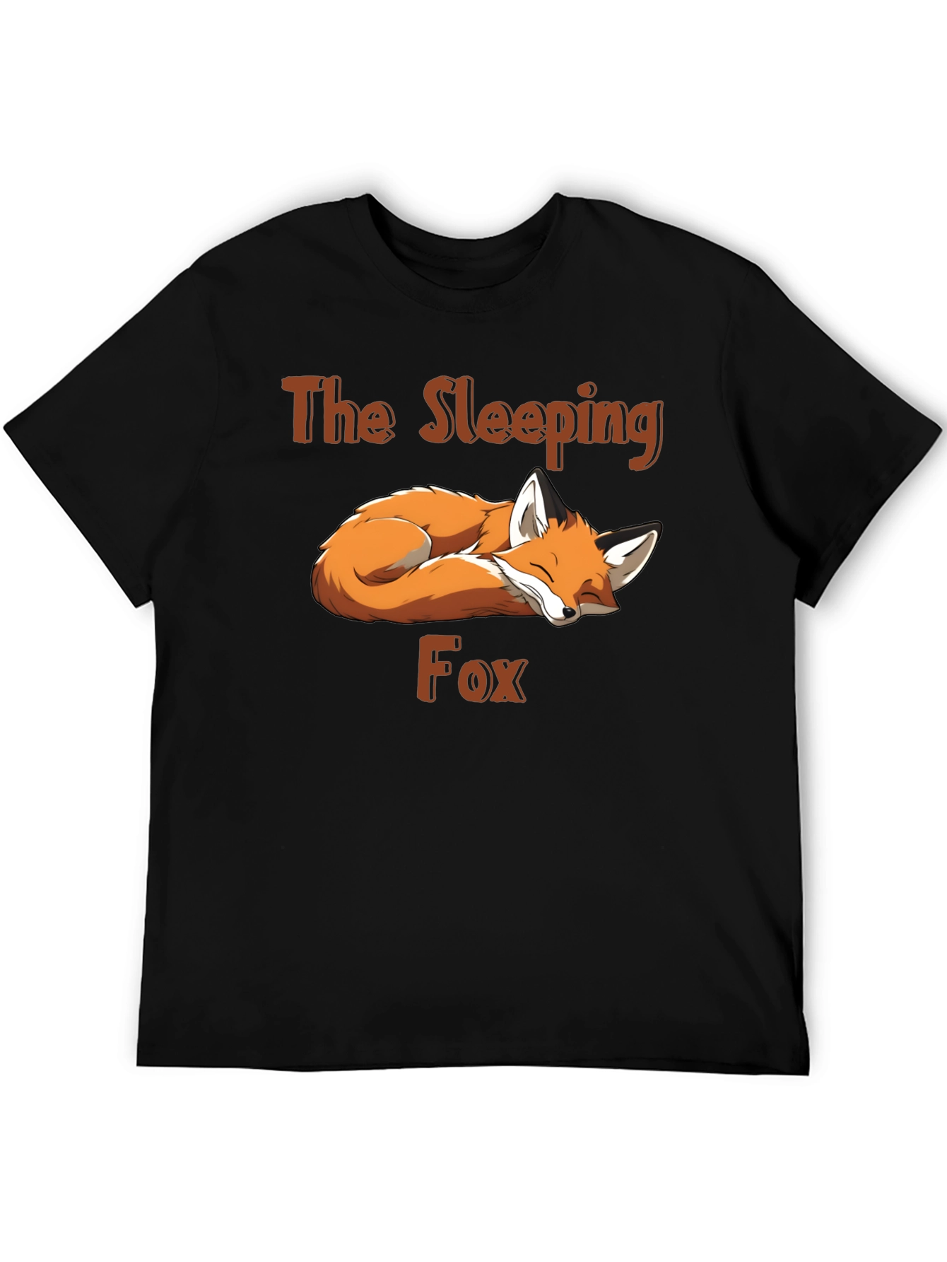 Sleeping Fox Graphic Tee - Black