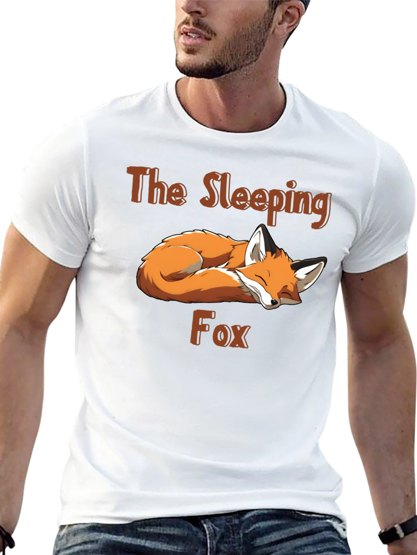 Sleeping Fox Graphic Tee - Black