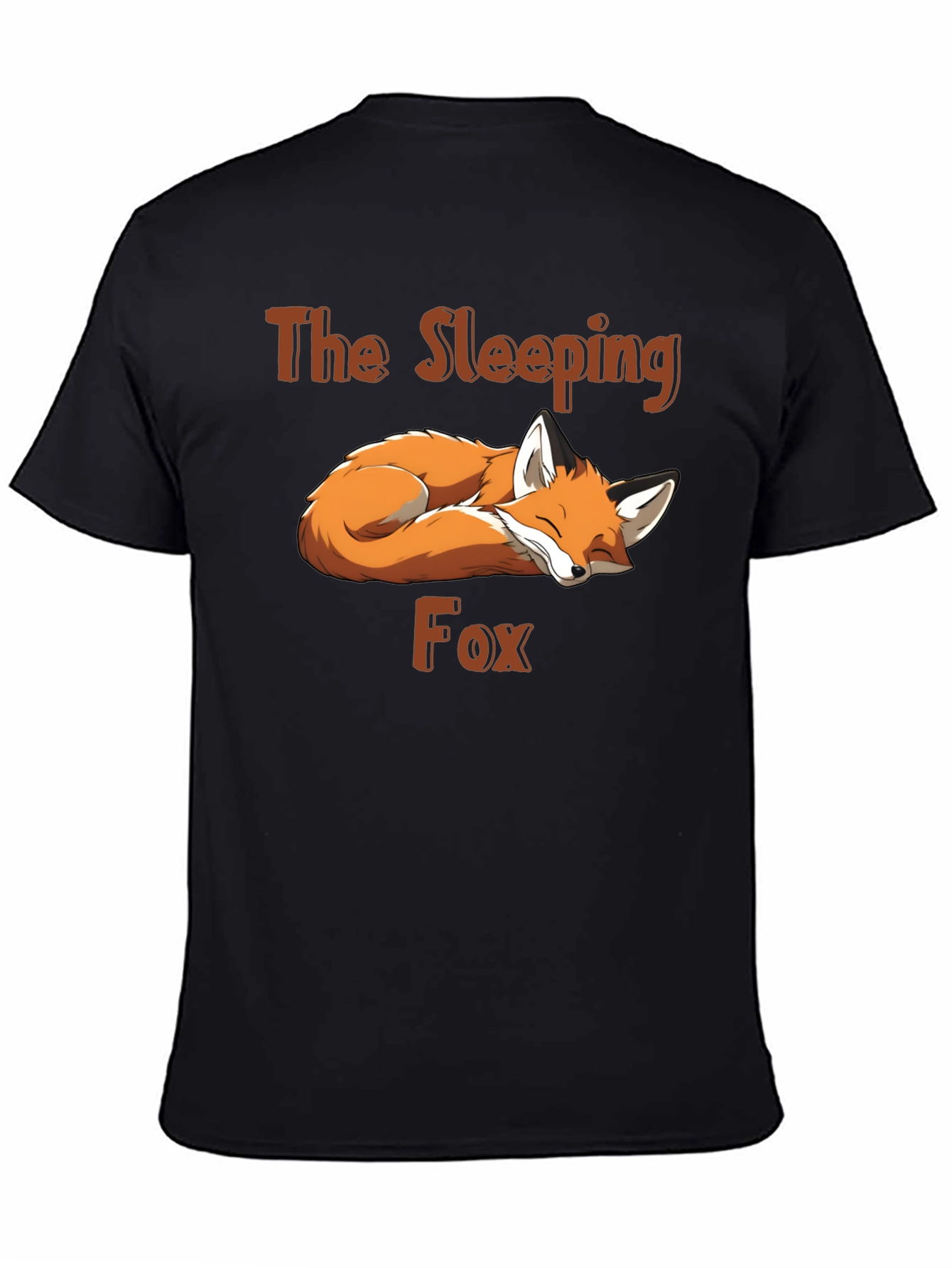 Sleeping Fox Graphic Tee - Black