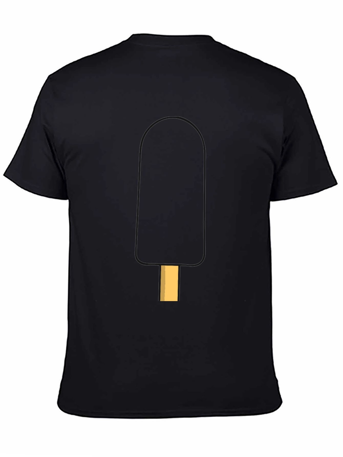 Cool Popsicle Graphic Tee - Black Casual T-Shirt