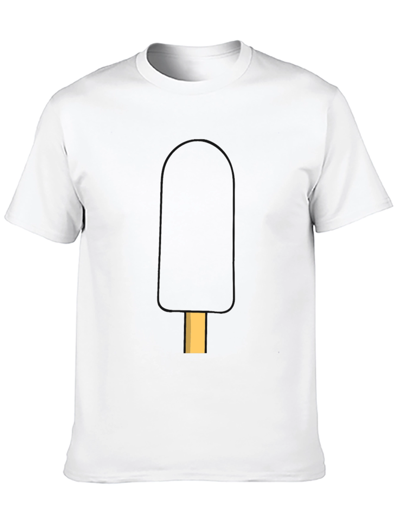 Cool Popsicle Graphic Tee - Black Casual T-Shirt
