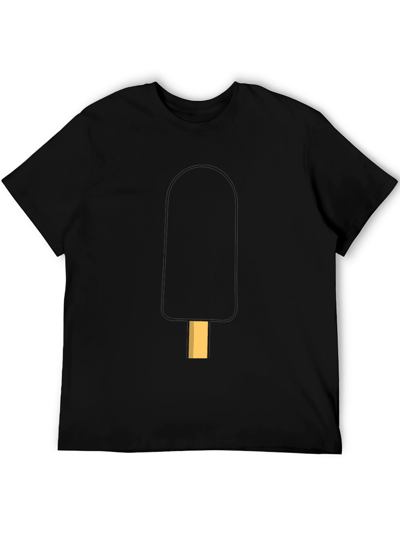 Cool Popsicle Graphic Tee - Black Casual T-Shirt