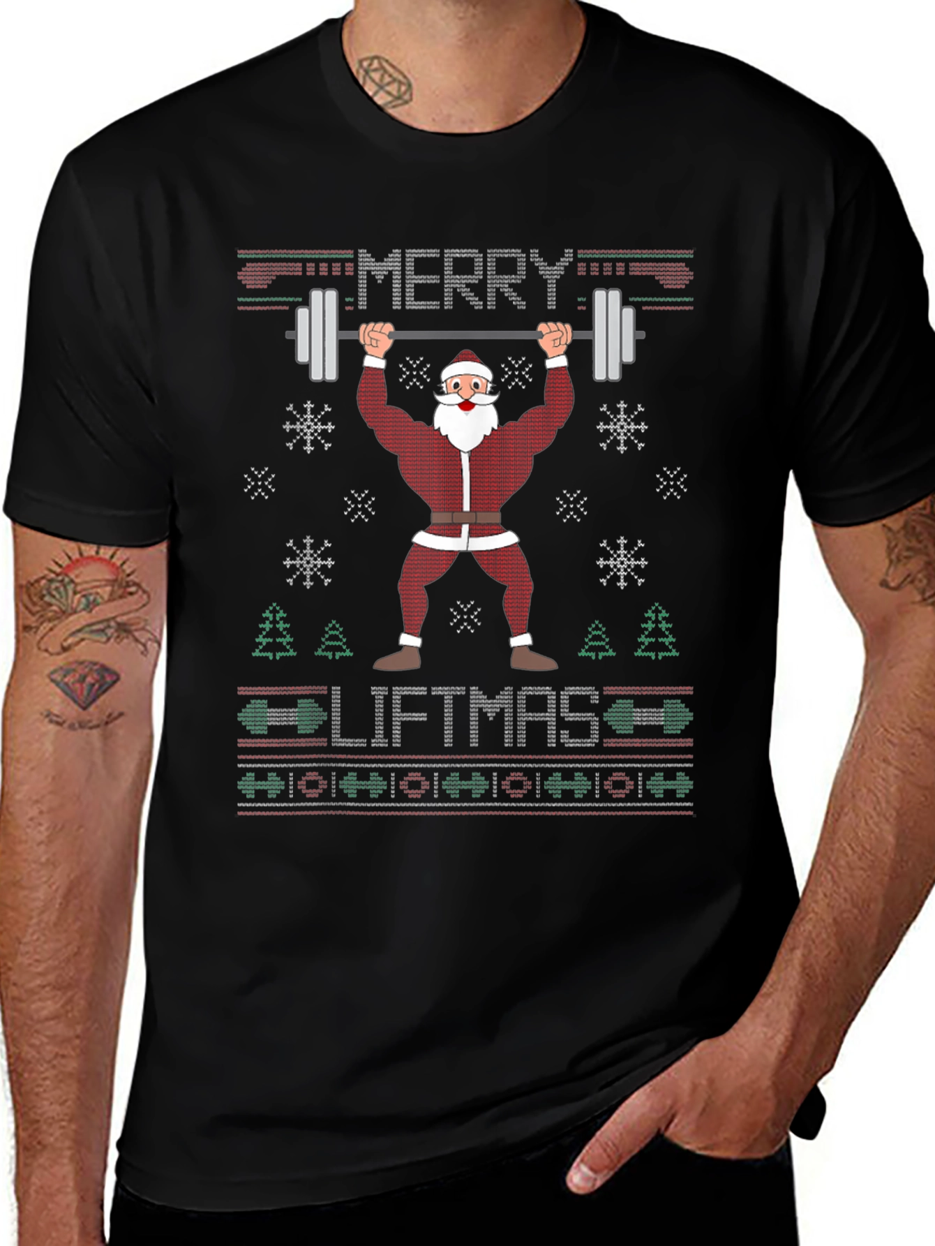 Merry Liftmas Santa Gym T-Shirt