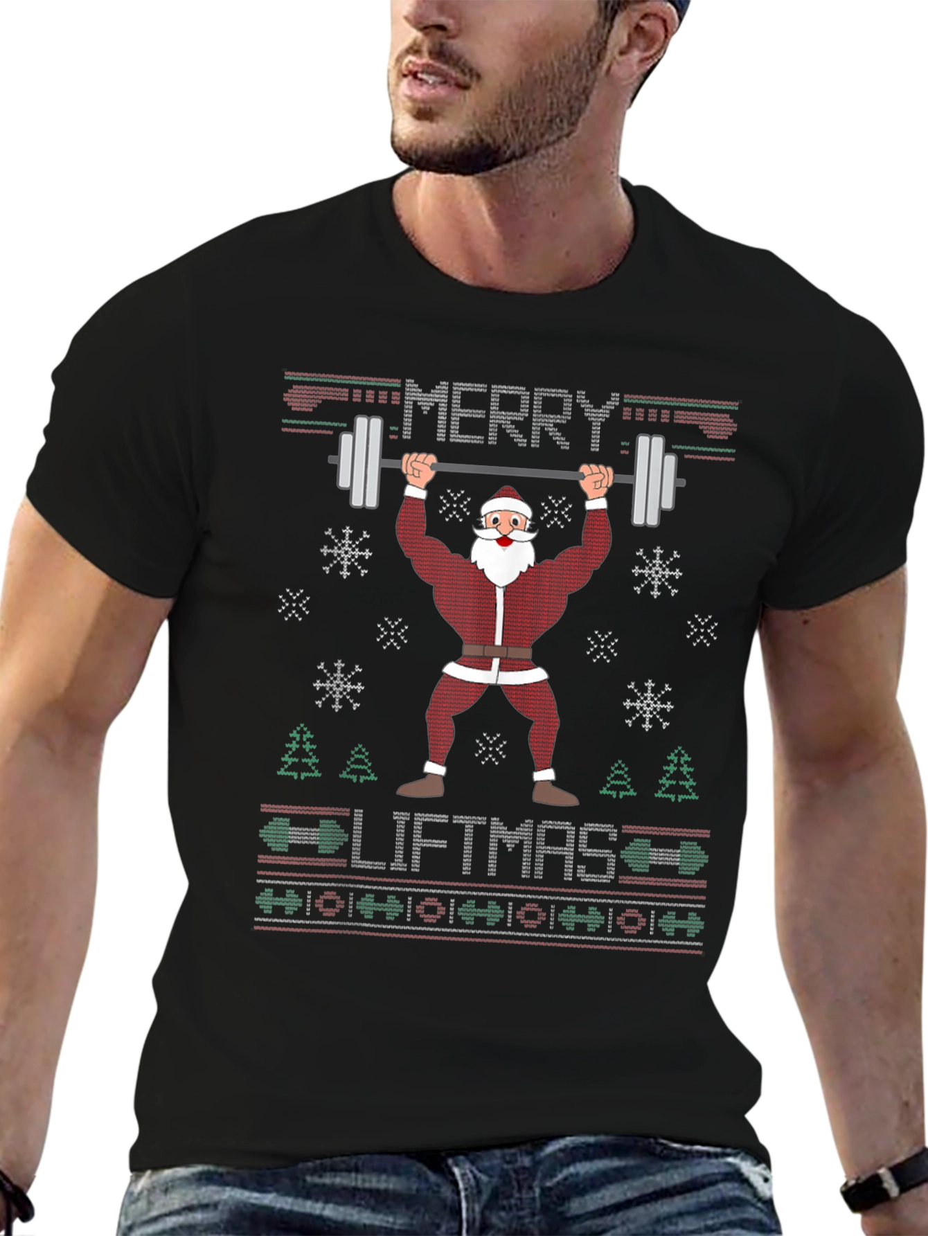 Merry Liftmas Santa Gym T-Shirt