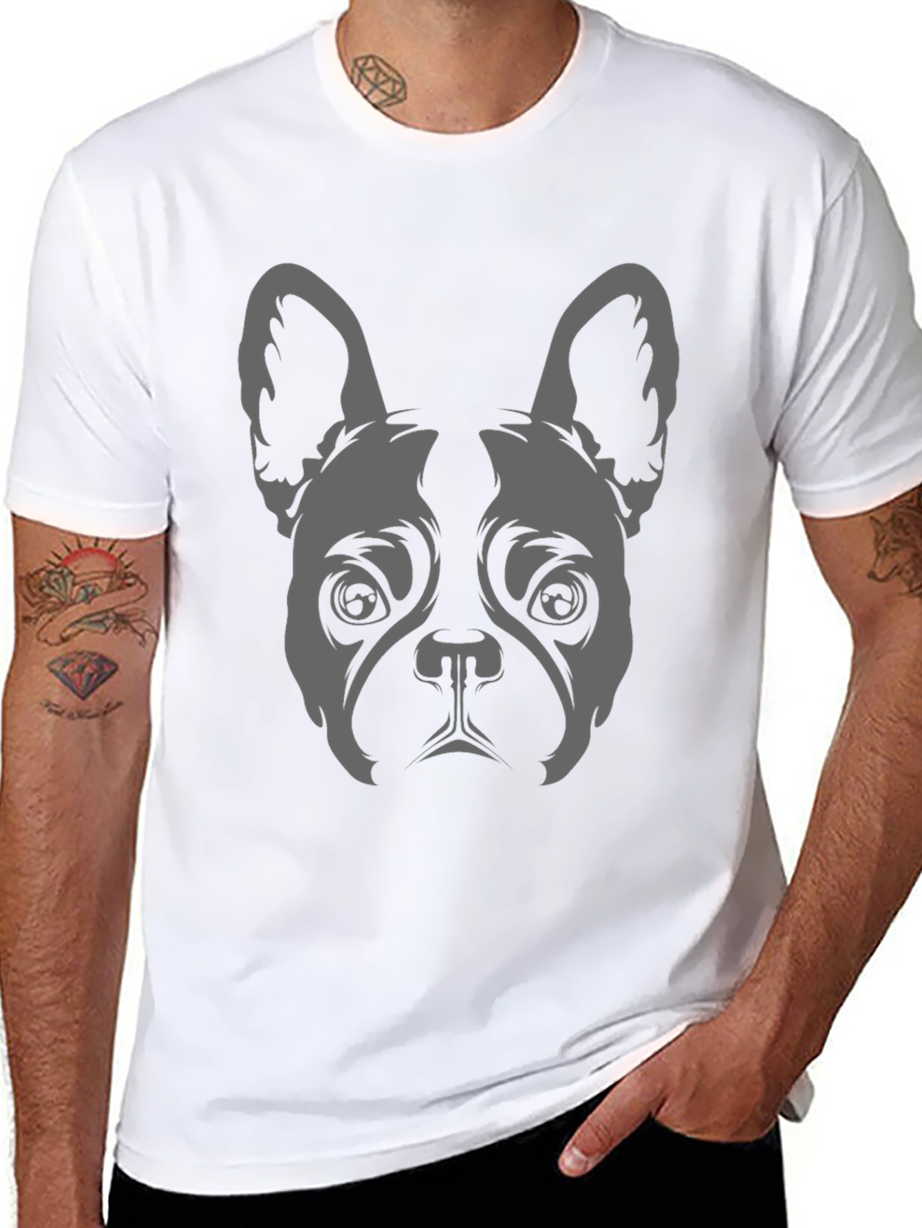 French Bulldog Graphic Tee - Black
