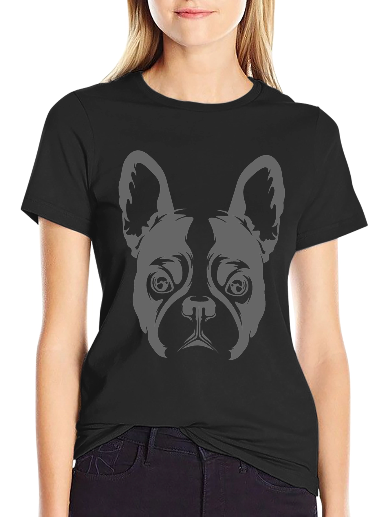 French Bulldog Graphic Tee - Black