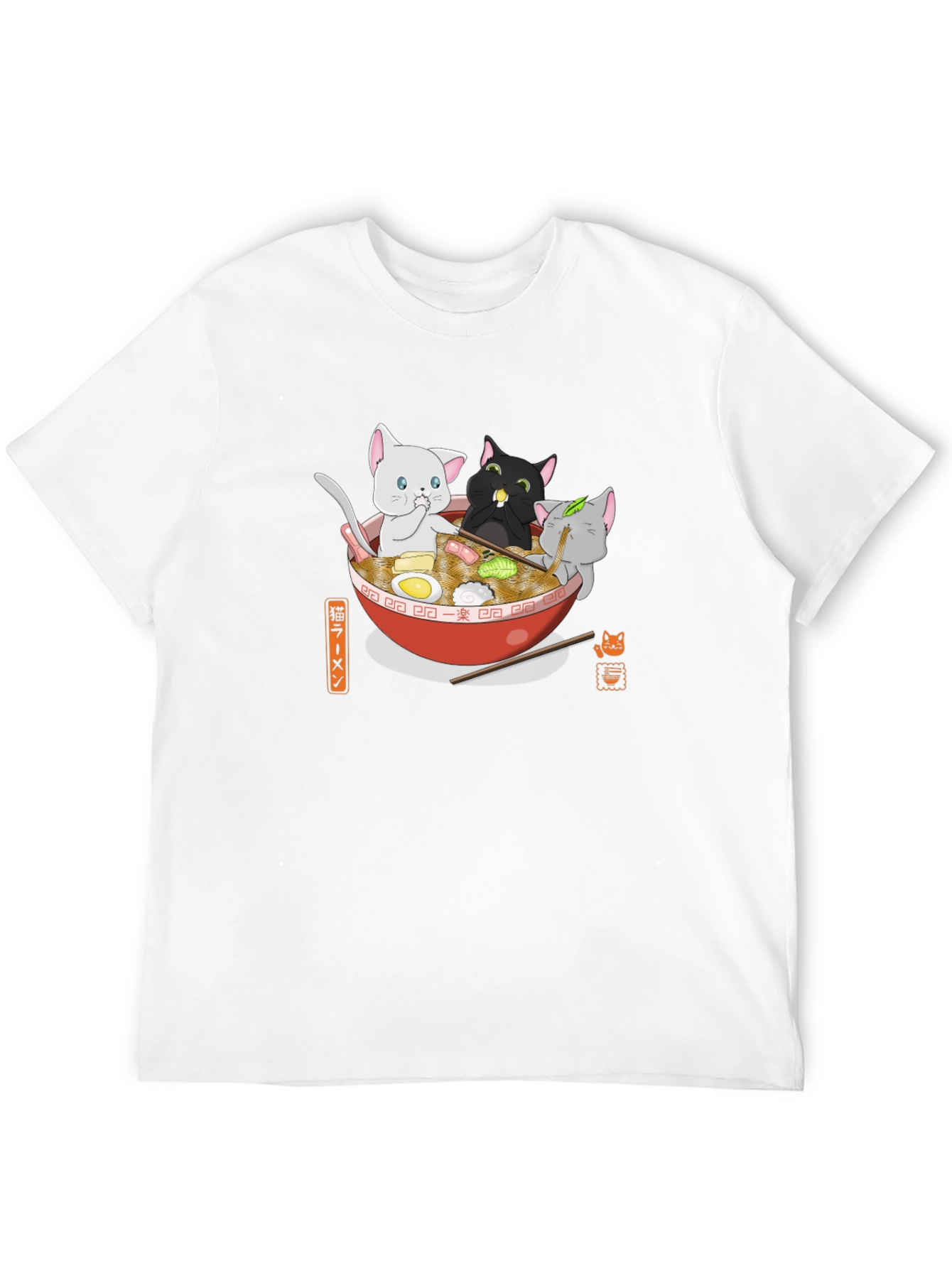 Cats Ramen Bowl T-Shirt - Kawaii Noodle Tee