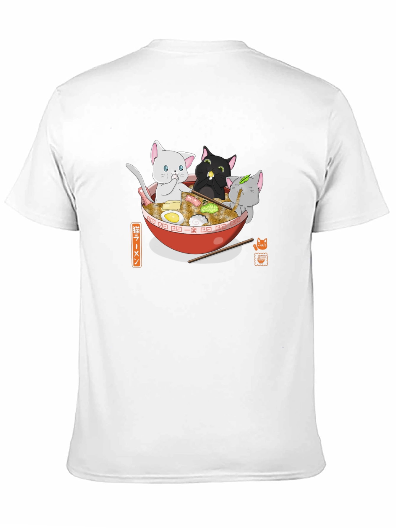 Cats Ramen Bowl T-Shirt - Kawaii Noodle Tee