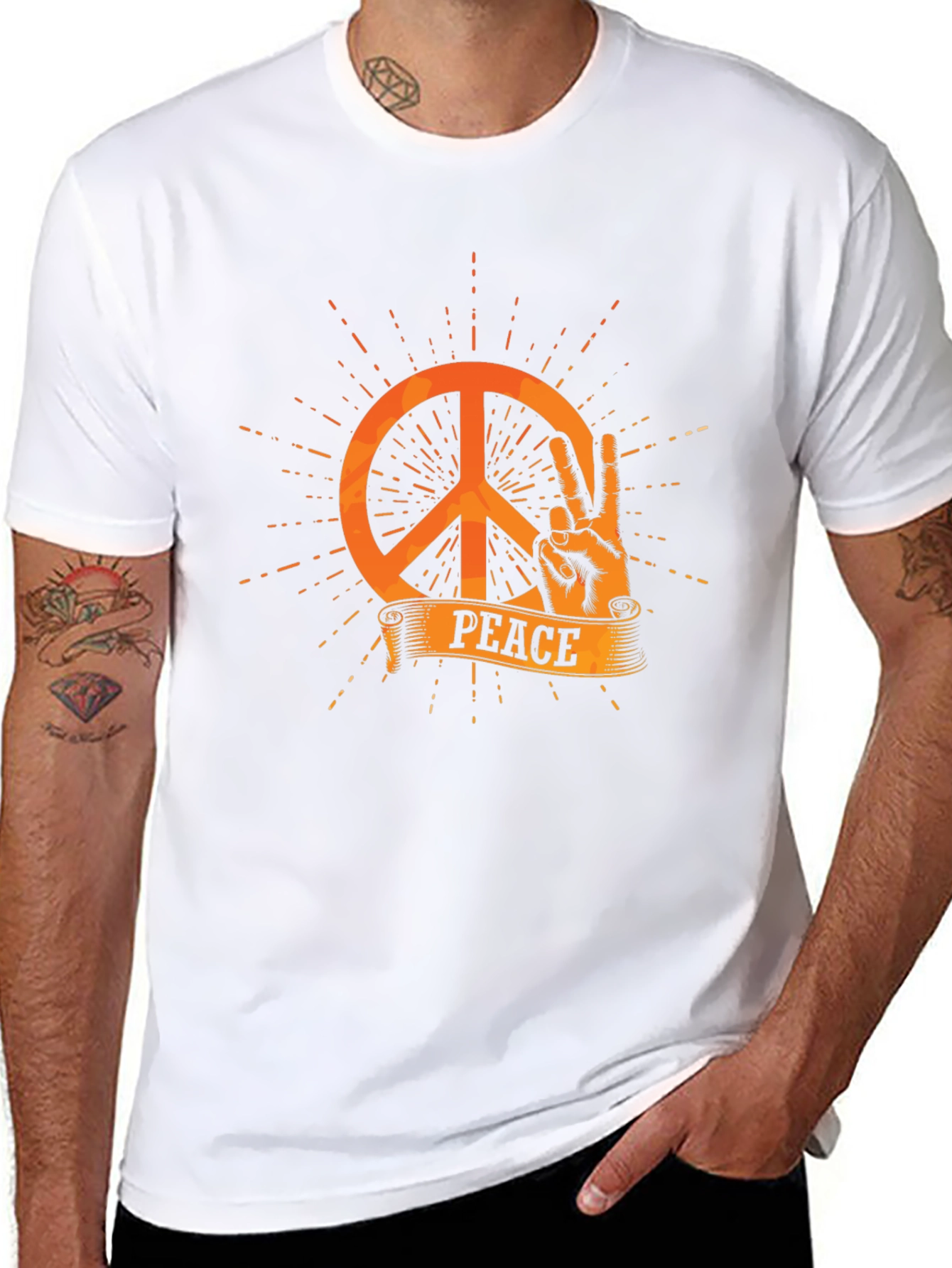 Peace Sign T-Shirt - Retro Style