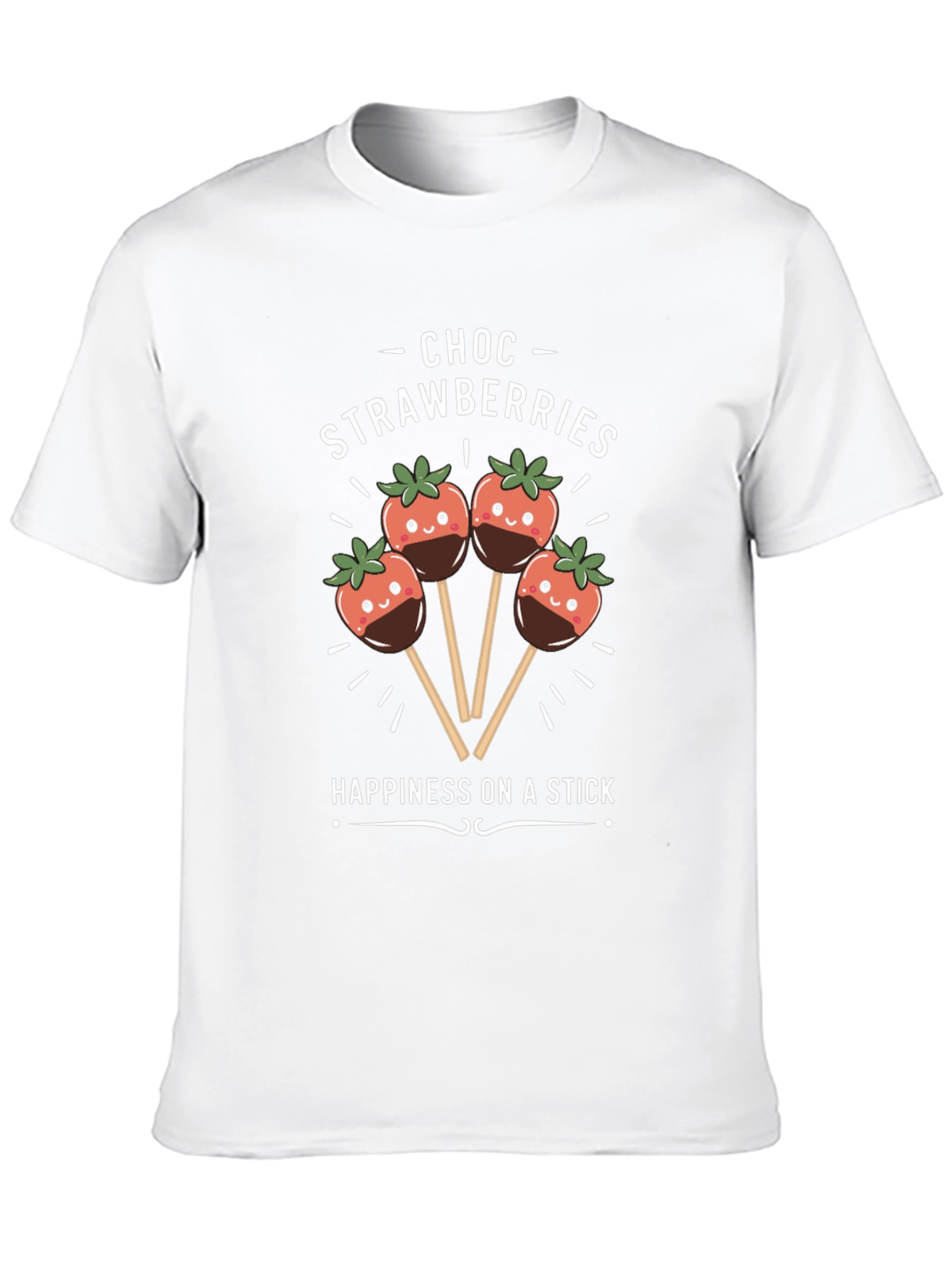 Choc Strawberries T-Shirt - Happiness on a Stick!
