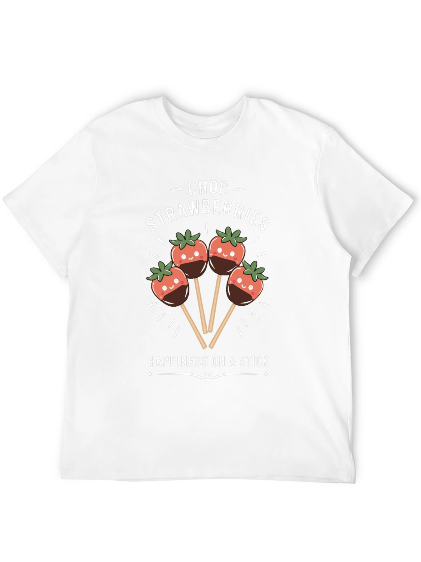 Choc Strawberries T-Shirt - Happiness on a Stick!