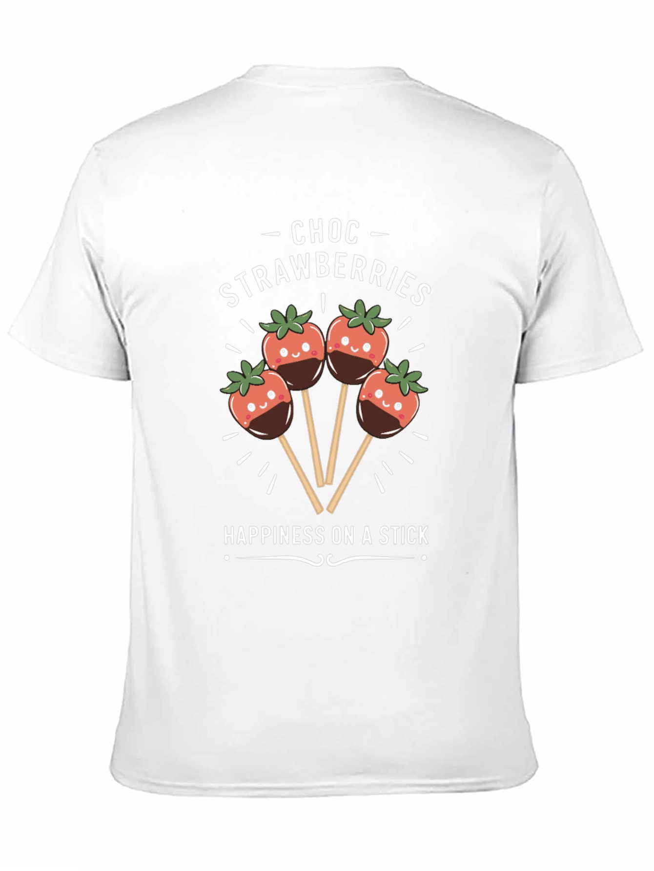 Choc Strawberries T-Shirt - Happiness on a Stick!