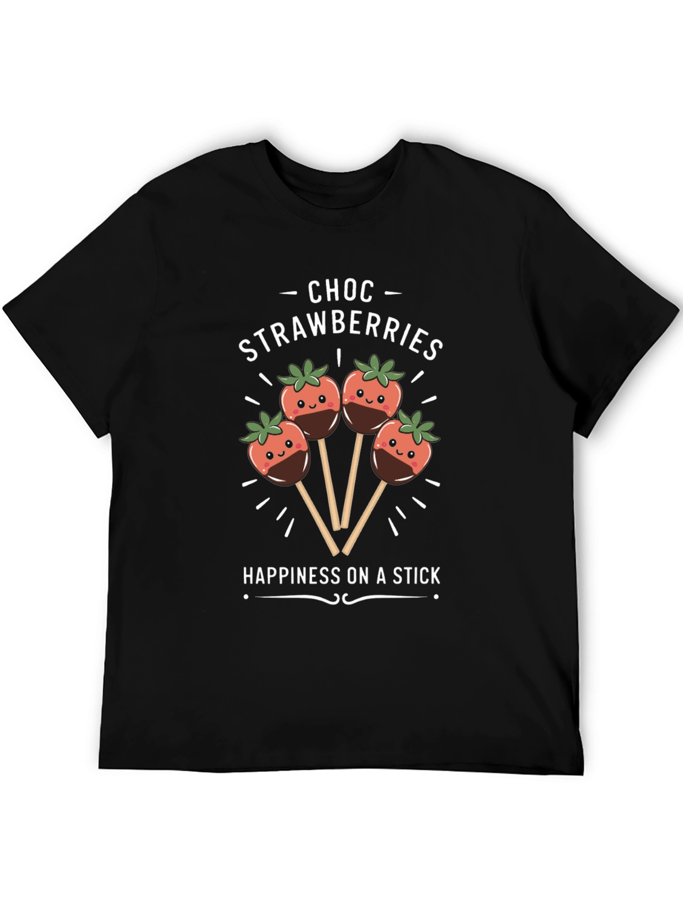 Choc Strawberries T-Shirt - Happiness on a Stick!