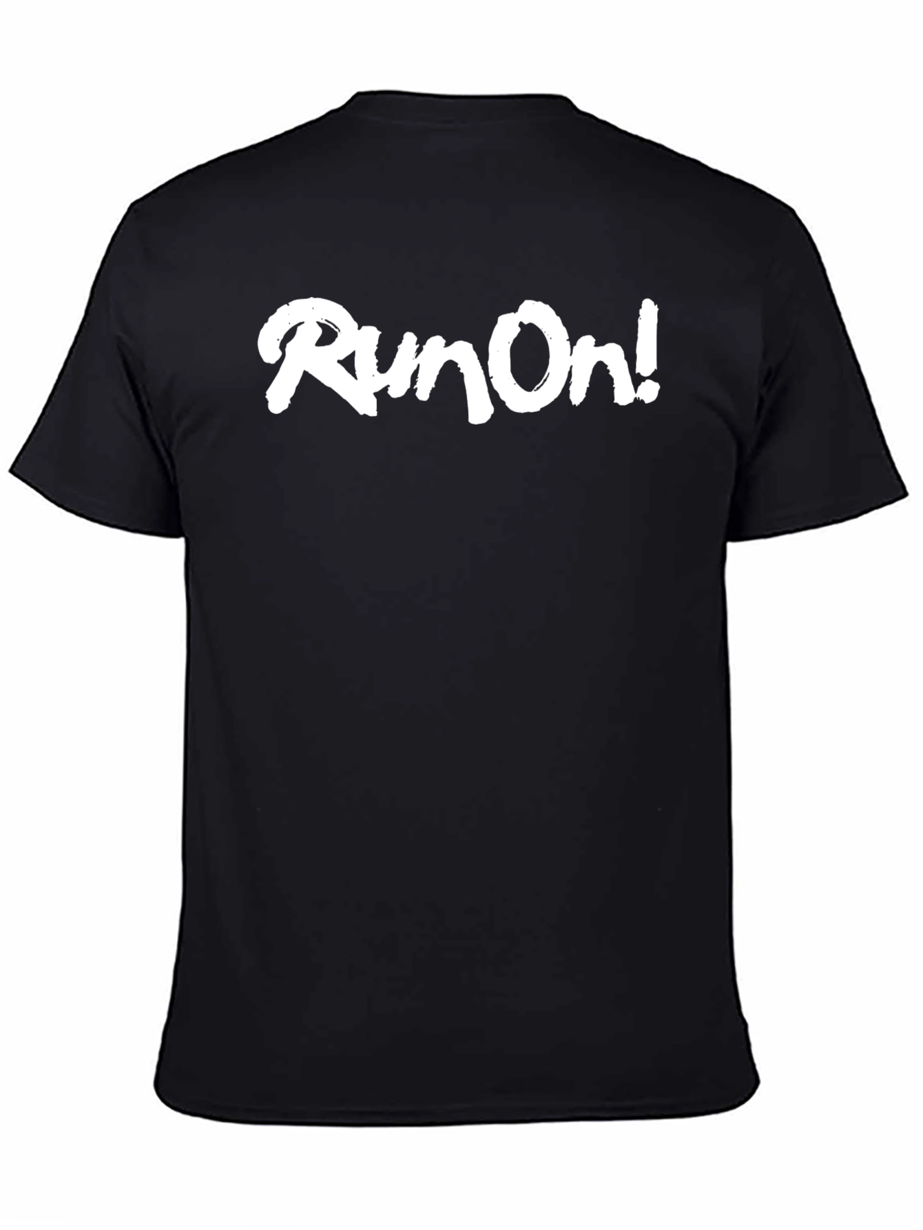 Run On! Black Graphic Tee - Casual Wear