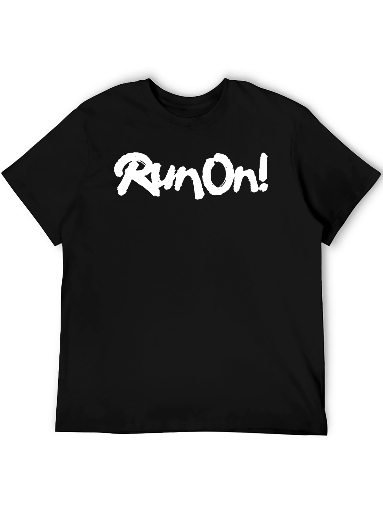 Run On! Black Graphic Tee - Casual Wear