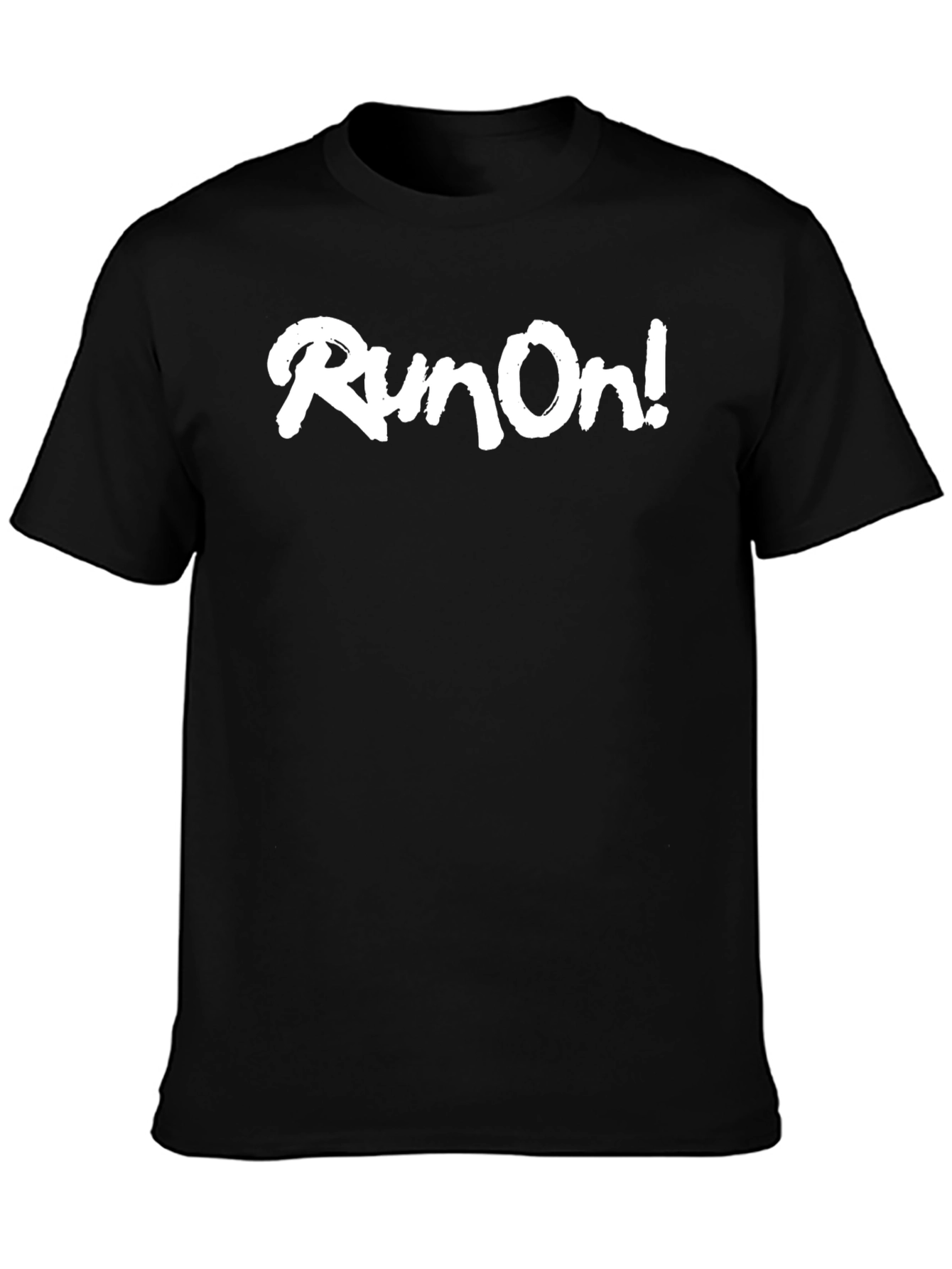 Run On! Black Graphic Tee - Casual Wear