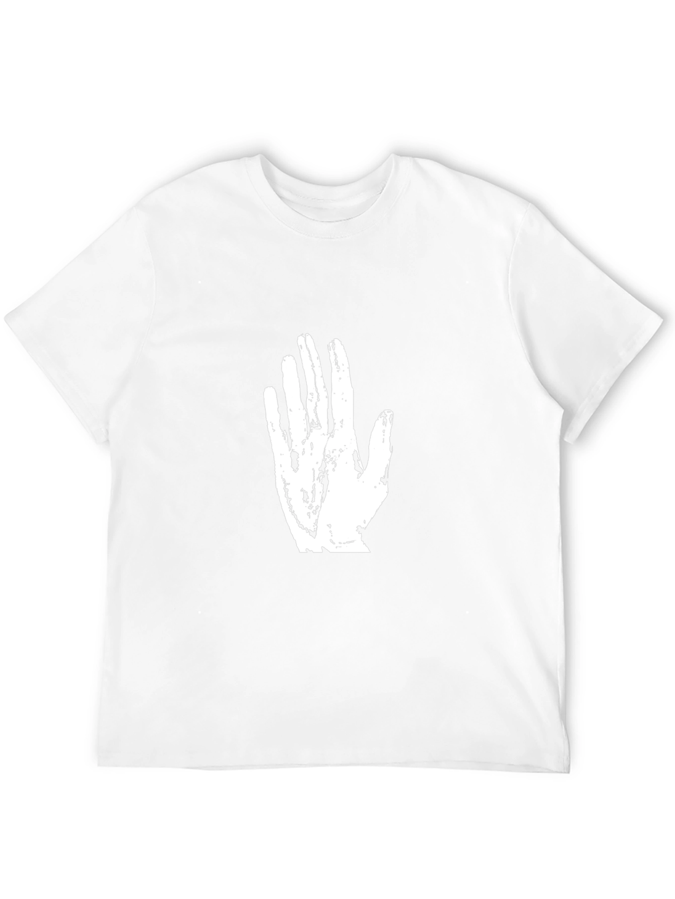 Black Handprint Graphic Tee - Unique Artistic Design