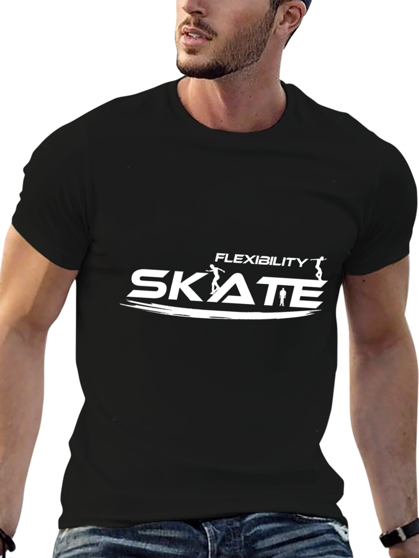 Skate Flexibility Graphic Tee - Black