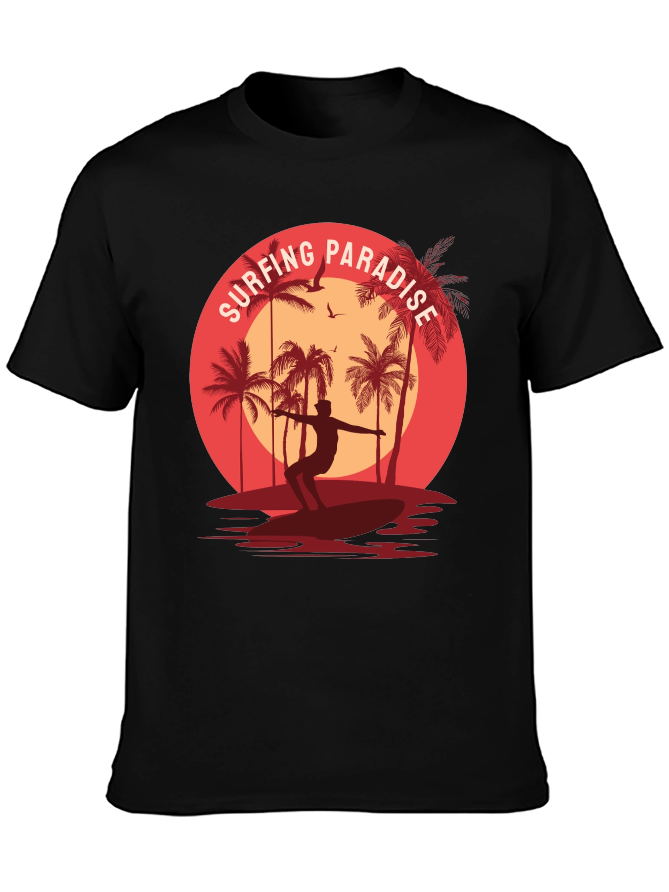 Surfing Paradise Graphic Tee - Coastal Style
