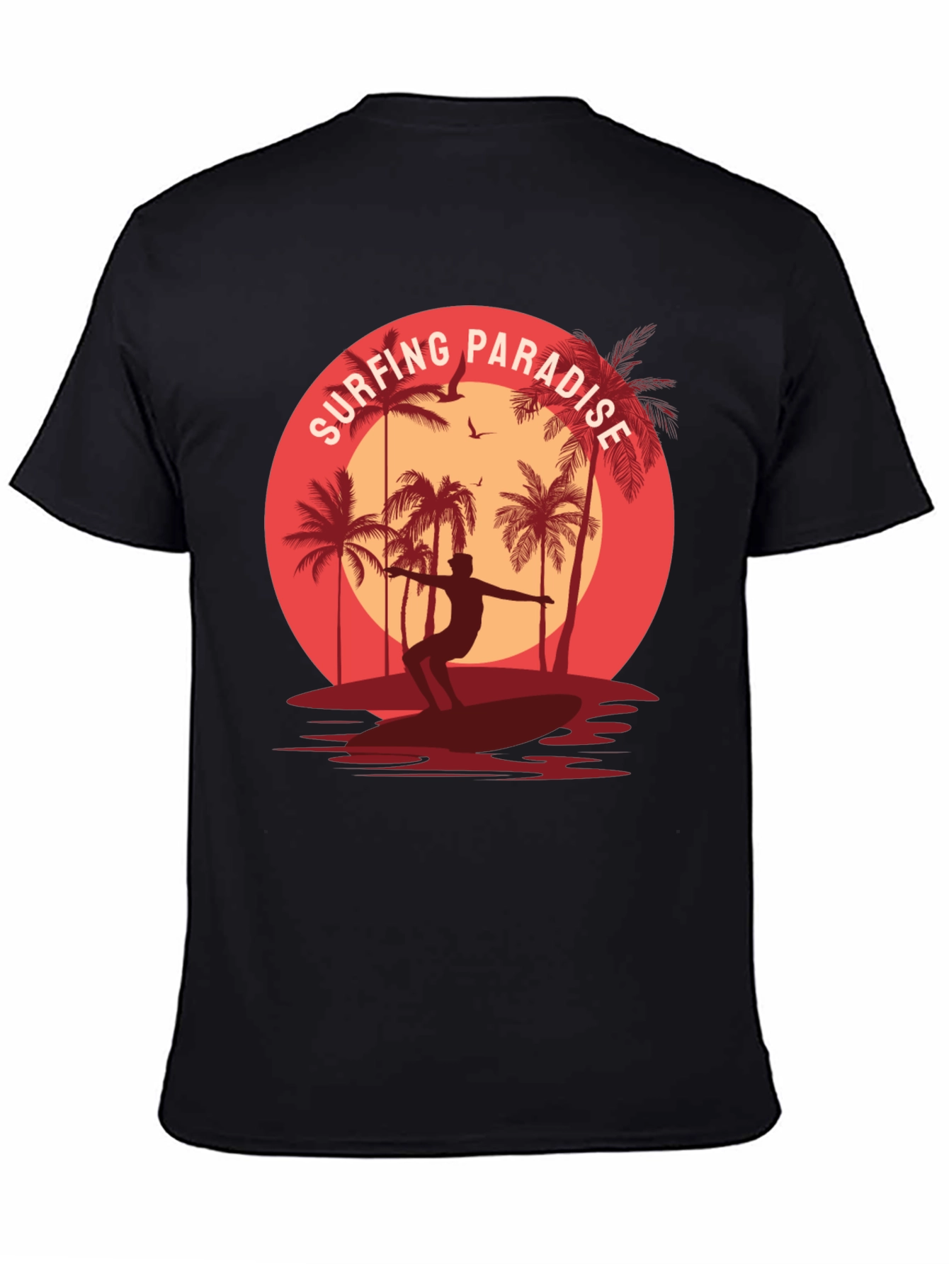 Surfing Paradise Graphic Tee - Coastal Style