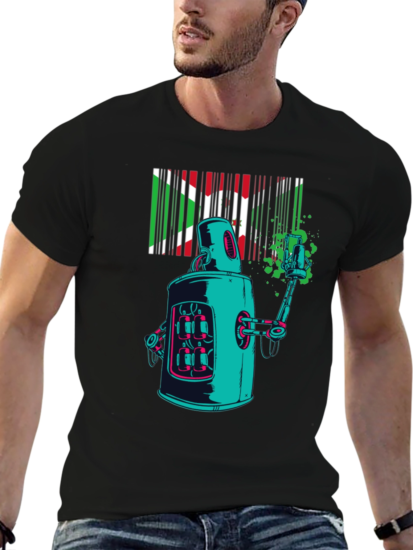 Robot Art T-Shirt - Unique Graphic Tee